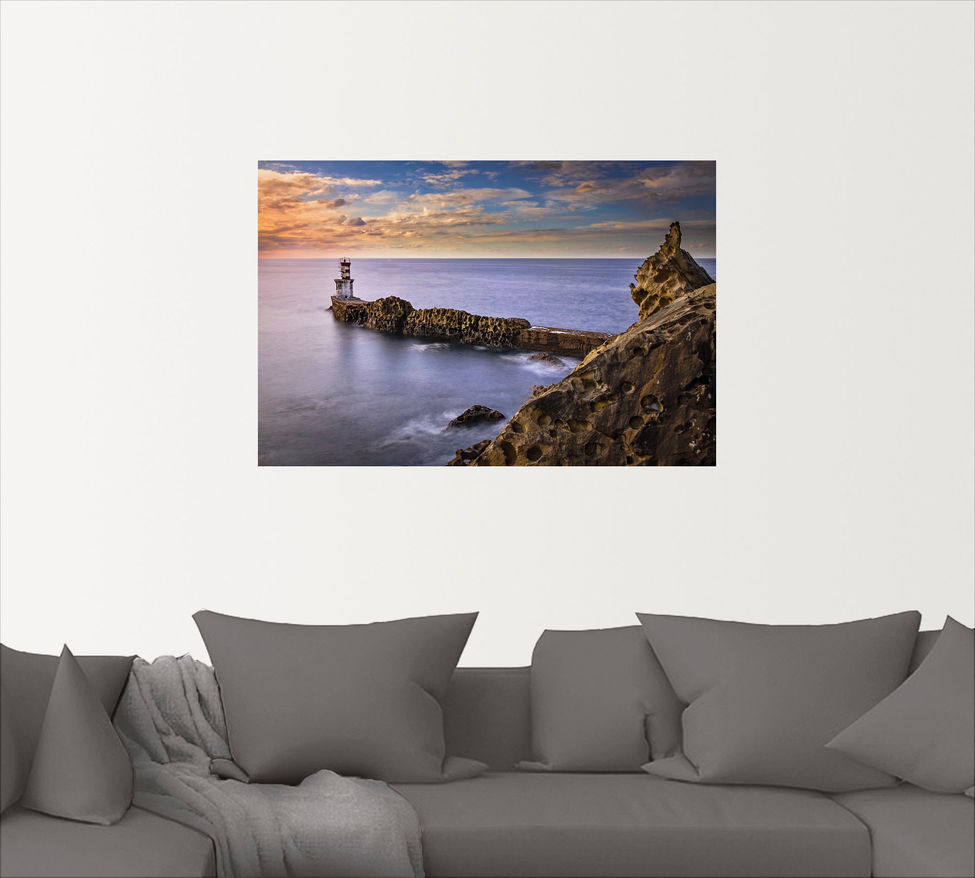 Artland Wandbild »Leuchtturm im Norden Spaniens«, Küste, (1 St.), als Alubild, Leinwandbild, Wandaufkleber oder Poster in versch. Größen