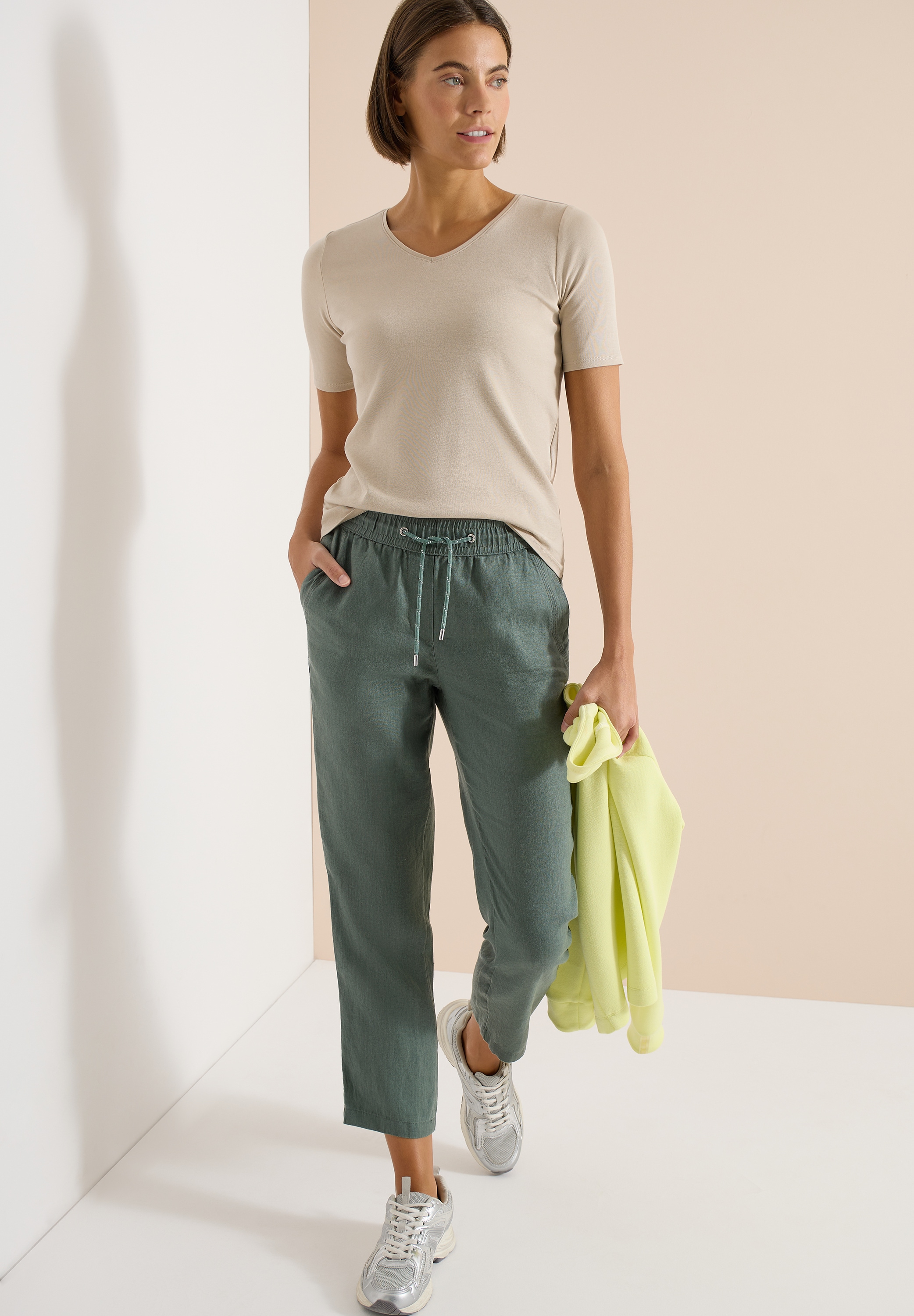 Cecil Stoffhose »Style Tracey«  im Casual Fit und aus Leinen