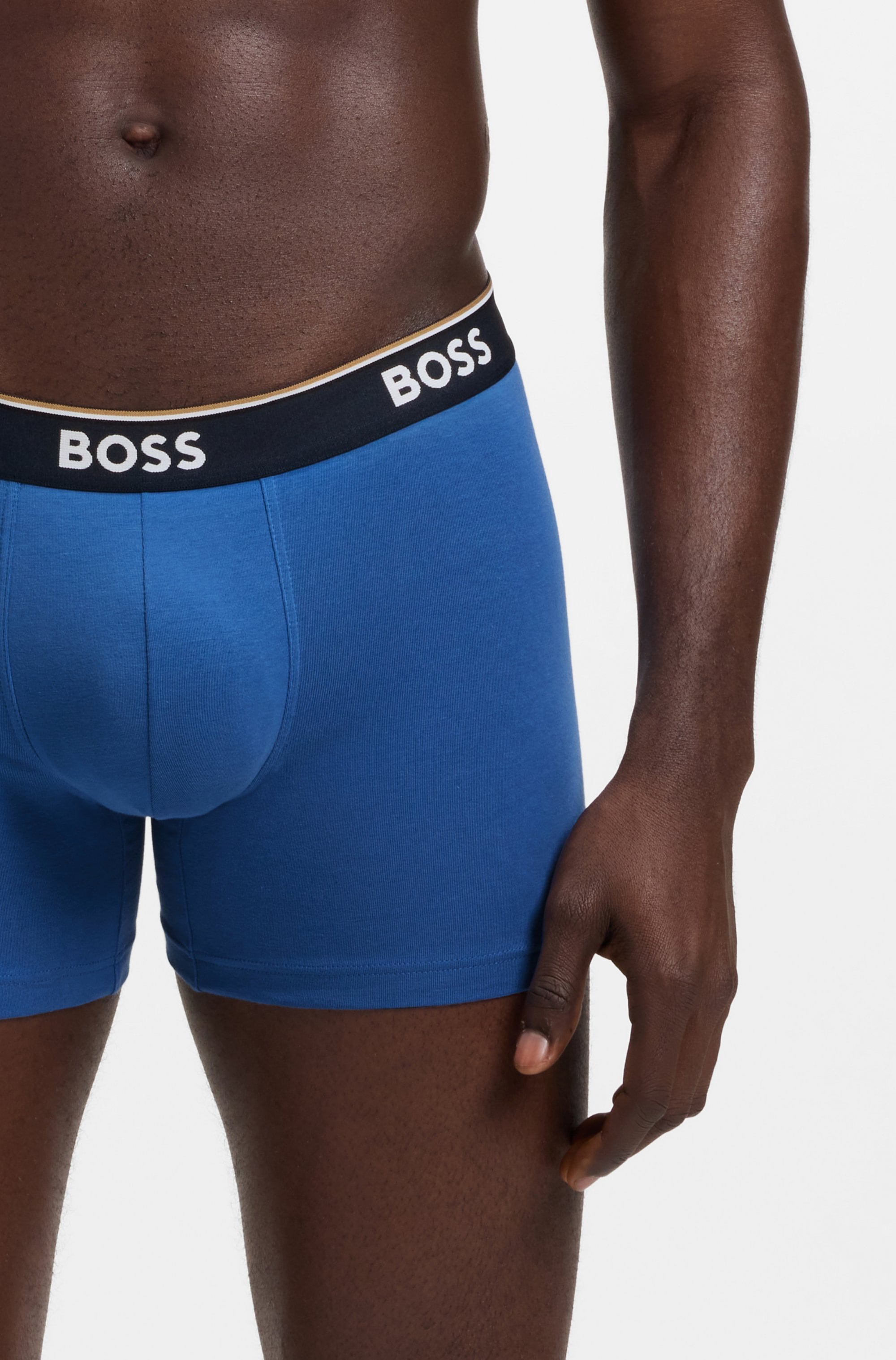 BOSS Boxershorts Packung, 3 Stk. aus bequemer Stretch-Baumwolle, körpernah, mittlere Bundhöhe
