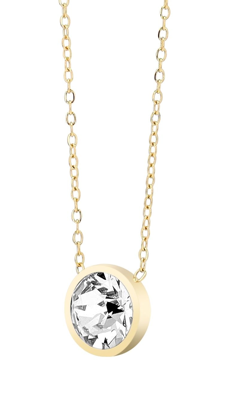 Adelia´s Gliederkette »Damen Halskette aus Edelstahl mit Kristall 43+5«