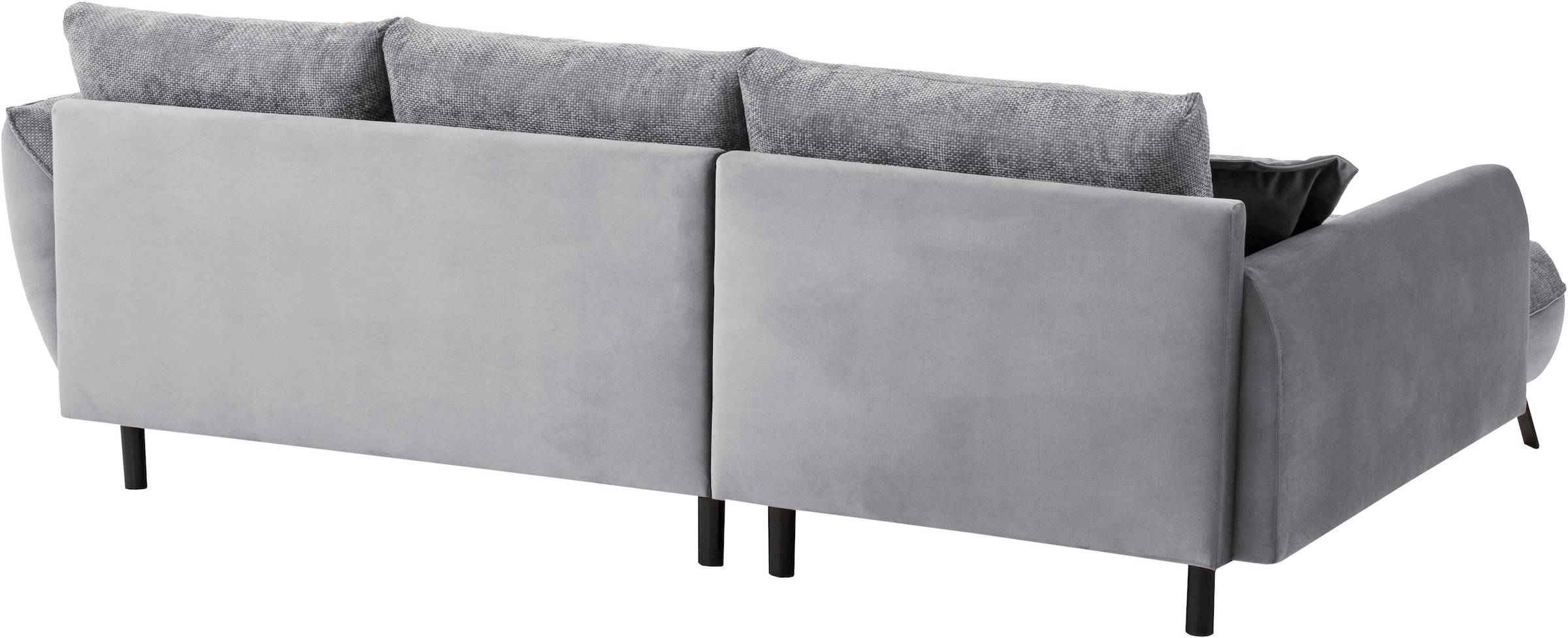 exxpo - sofa fashion Ecksofa »Bellinii, Materialmix, Strukturbezug und pflegeleichter Microvelours«, bequem und modern, Materialmix, L-Form