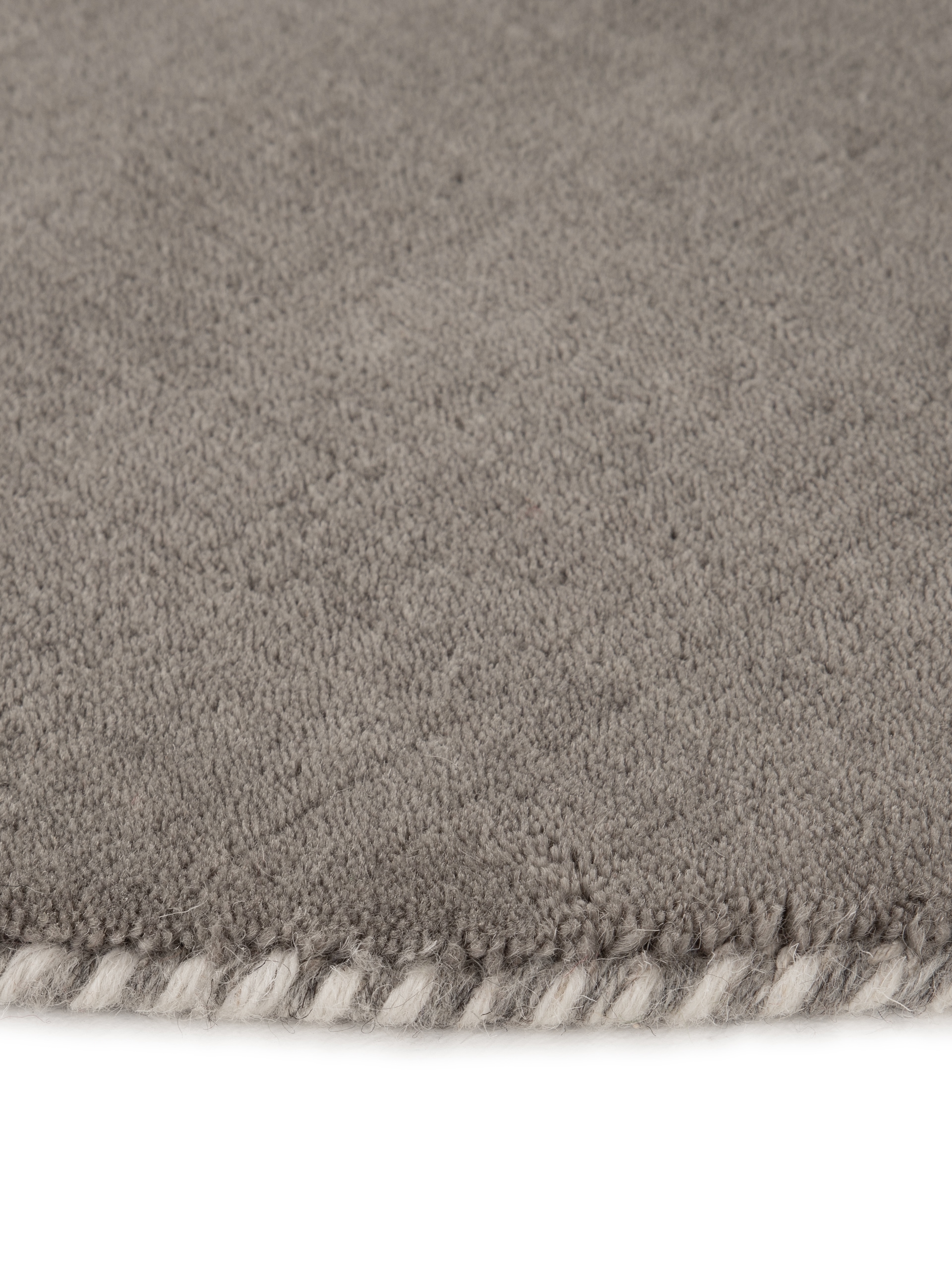 carpetfine Wollteppich »Gabbeh Lola Uni«, rund, 14 mm Höhe, mit natürlichem Pflanzenmaterial von Hand gewebt, auch als Läufer