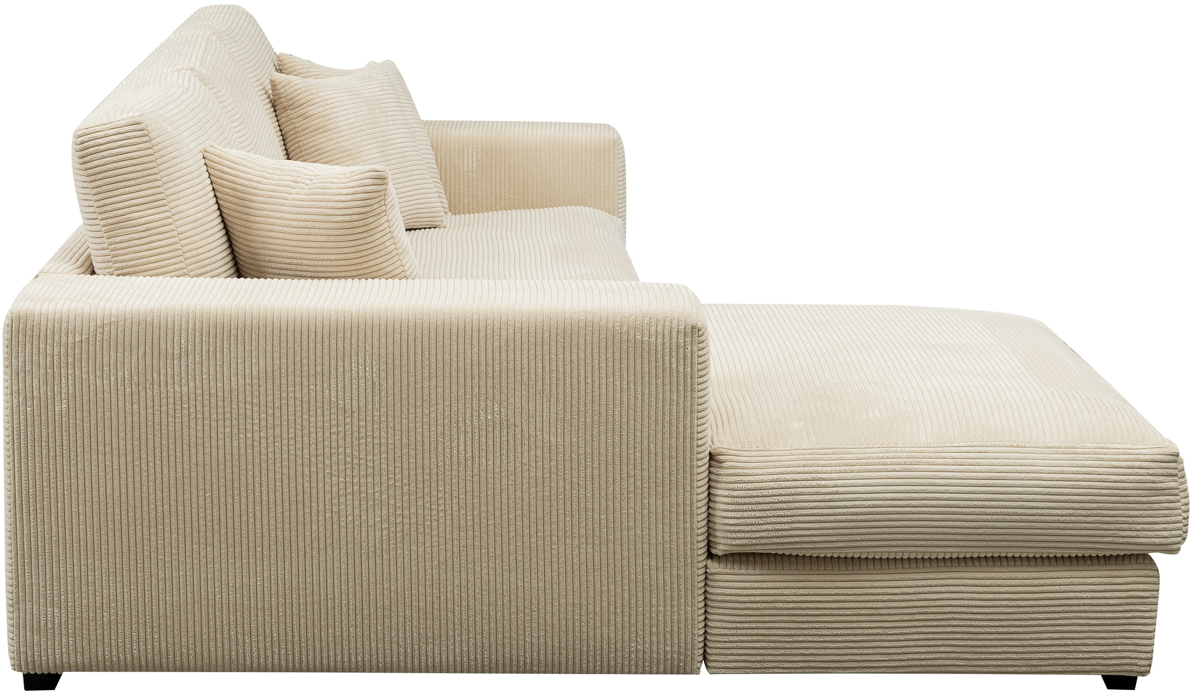 WERK2 Ecksofa »Eden modern und zeitlos, geschmackvolles Sofa, Breite 286cm, L-Form«, Design Ecksofa in Cord mit besonders weichem Sitzkomfort