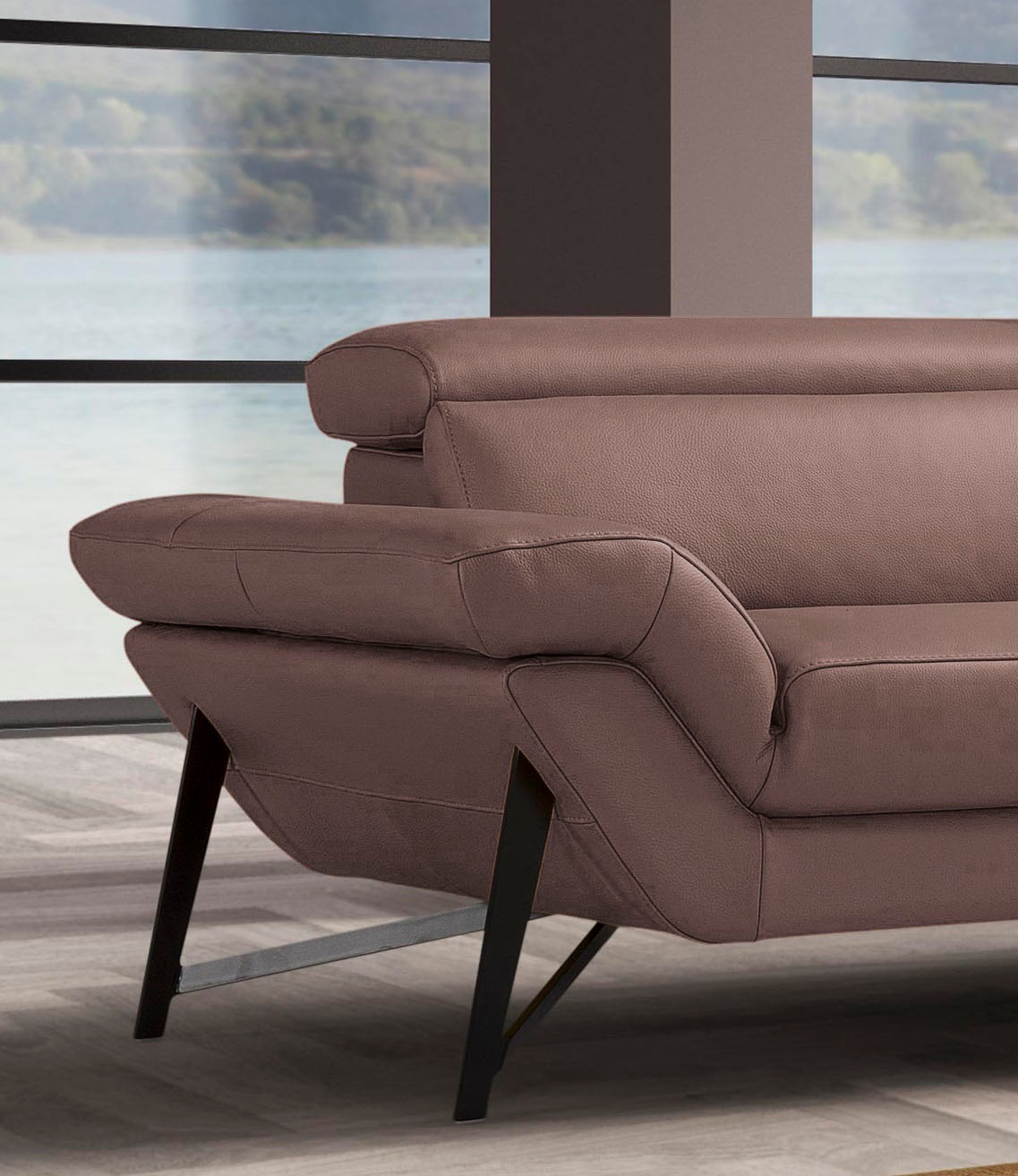 Egoitaliano 2,5-Sitzer »Narcisa, Designsofa, tolle Verarbeitungsdetails, hoher Sitzkomfort«, mit verstellbaren Kopfstützen