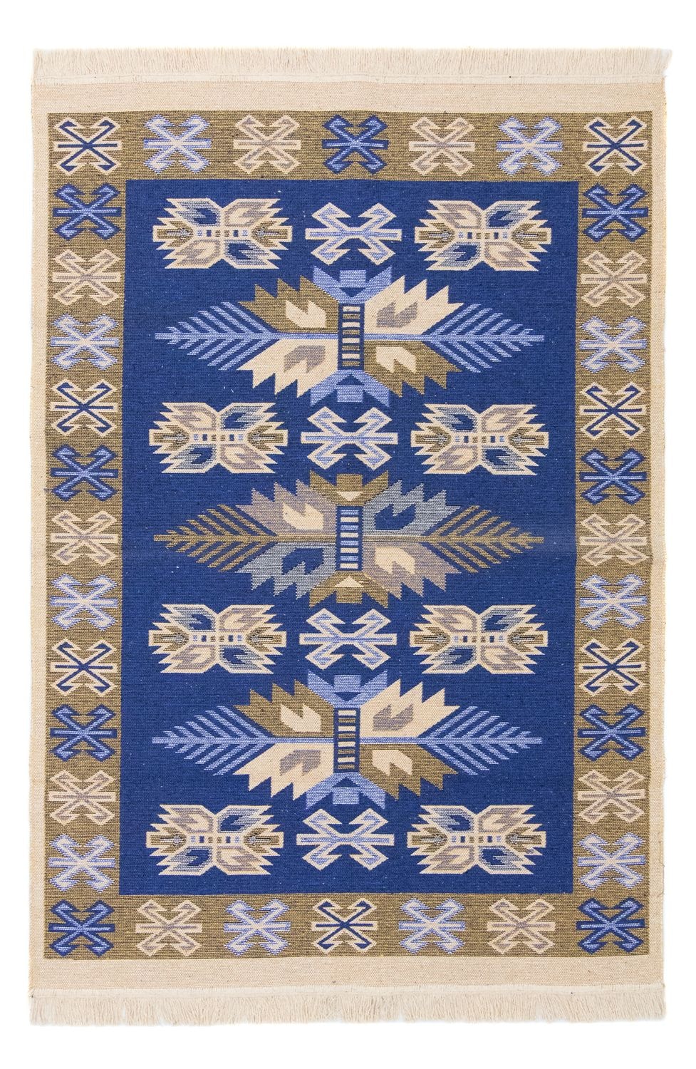 morgenland Wollteppich »Kelim Teppich - Trendy »Gizeh« Rechteckig«, rechteckig, 0,5 mm Höhe, Flachgewebe