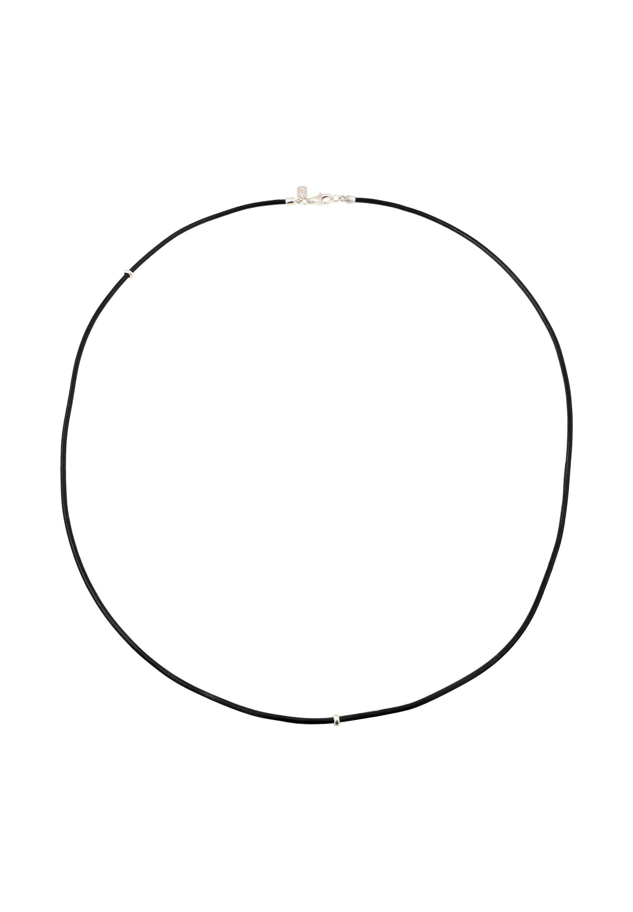 Kuzzoi Lederarmband »Armband Leder Herren 925 Sterling Silber«