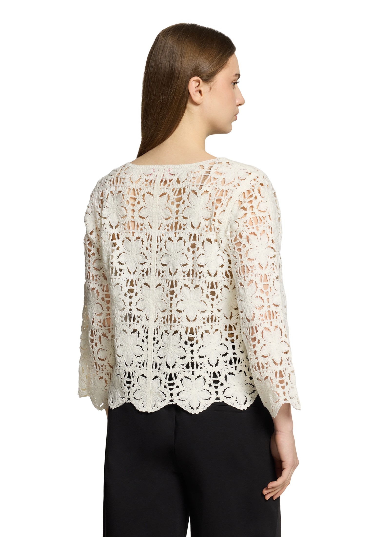 Betty Barclay Rundhalspullover »Lochstrick-Pullover mit U-Boot-Ausschnitt«