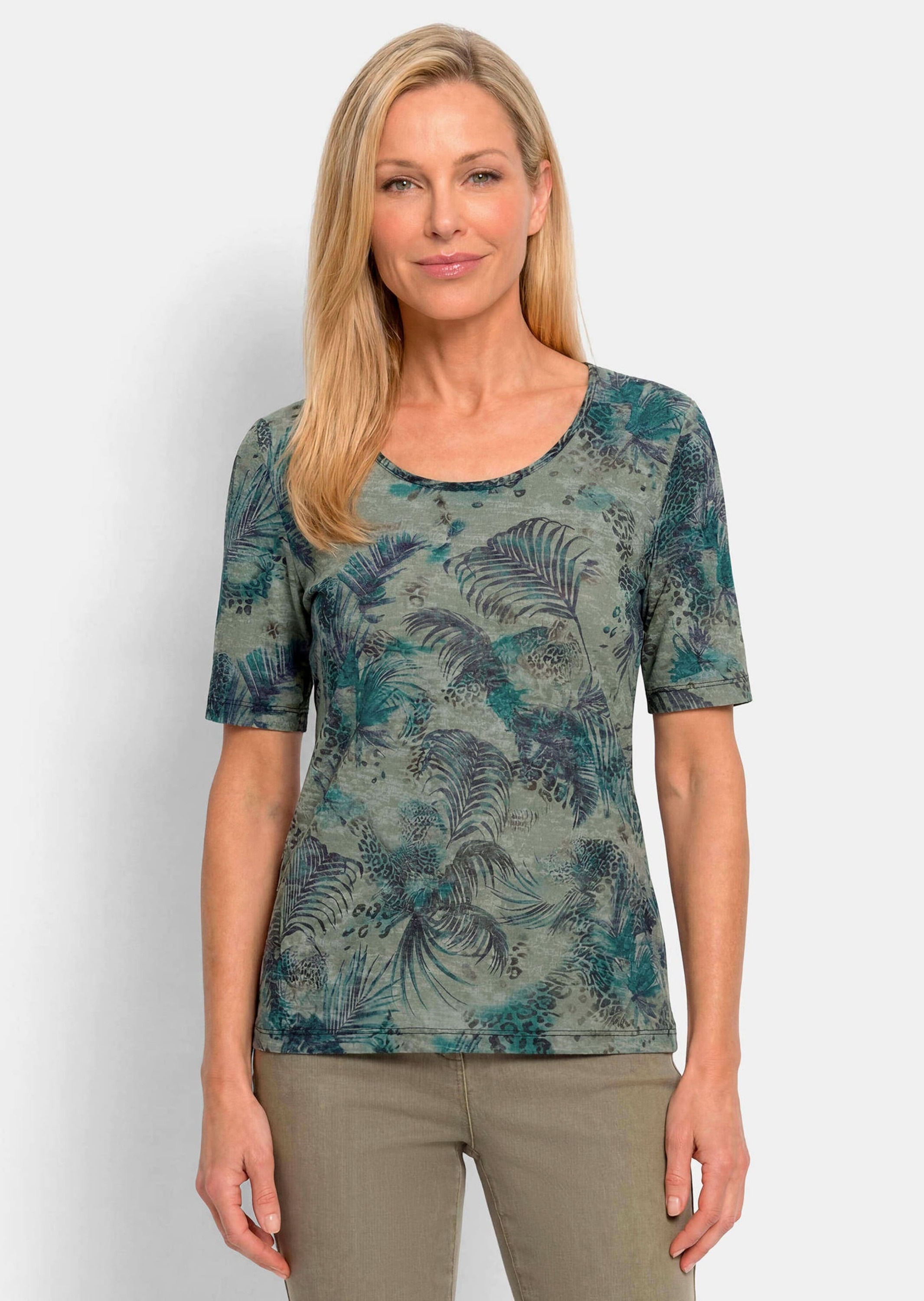 GOLDNER Kurzarmshirt »Sommershirt aus pflegeleichtem Viskose-Jersey« stretchbequemer Viskosejersey