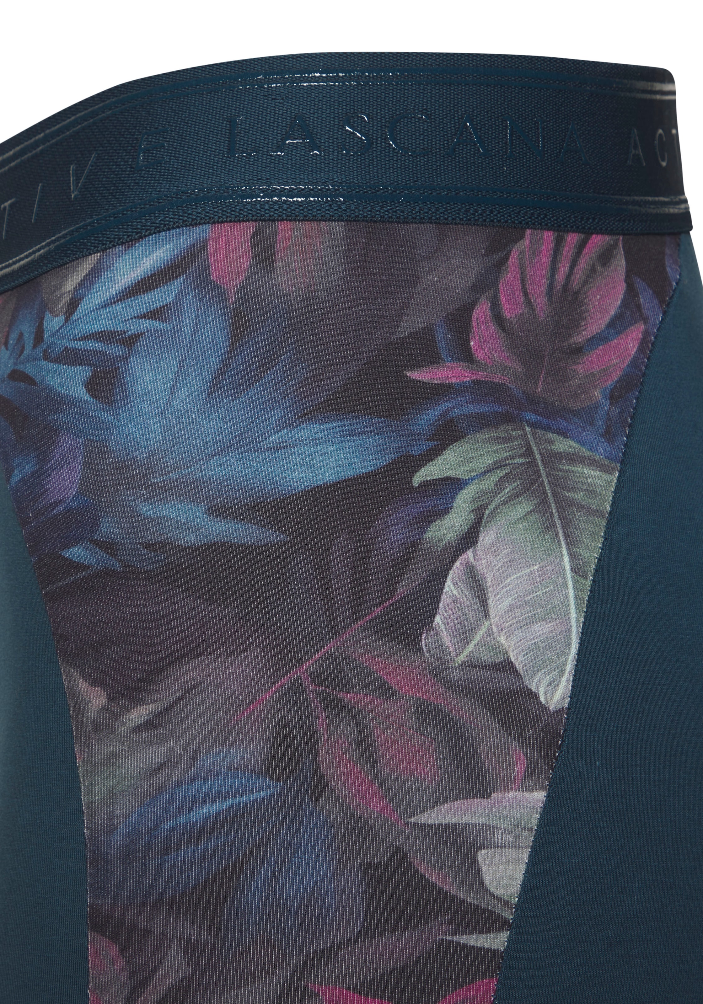 LASCANA ACTIVE Funktionsshorts, Sportshorts mit floralen Einsätzen