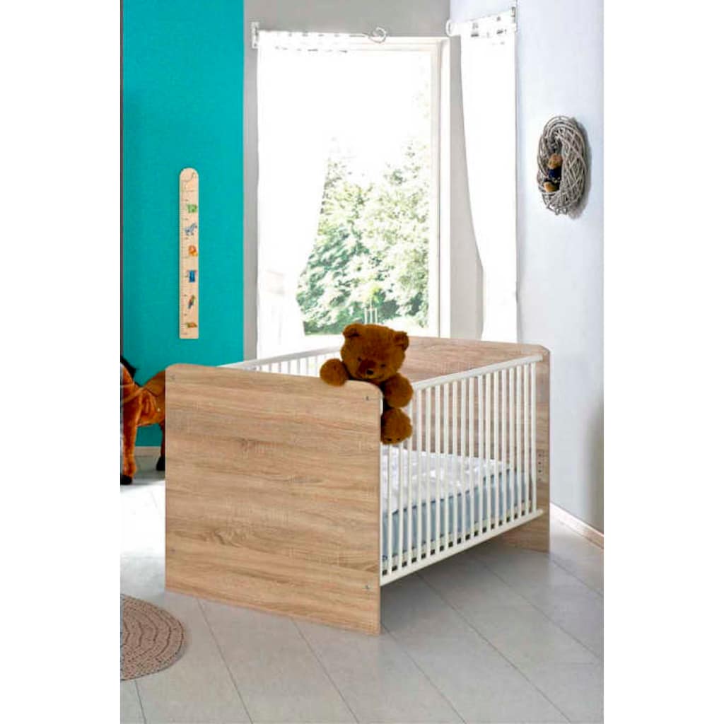 BMG Möbel Babyzimmer-Komplettset »Maxim«, (Set, 3 St., Bett + Wickelkommode + 4-trg. Schrank), Bett + Wickelkommode + 4-trg. Schrank