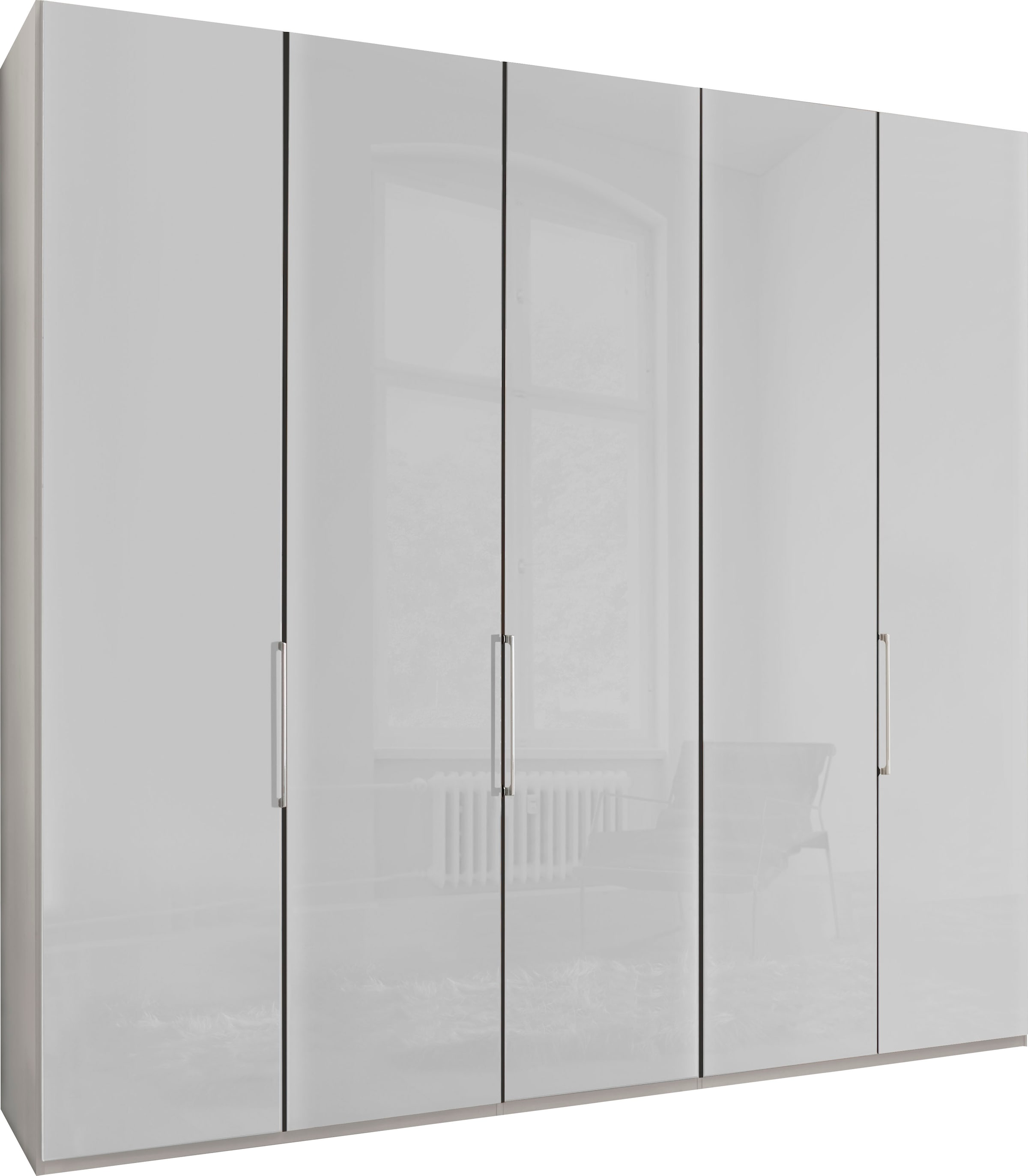 WIEMANN Drehtürenschrank »Monaco, Made in Germany, höhenverstellbare Inneneinteilung«, mit edler Glasfront und hochwertigen Beschläge inkl. Türdämpfung