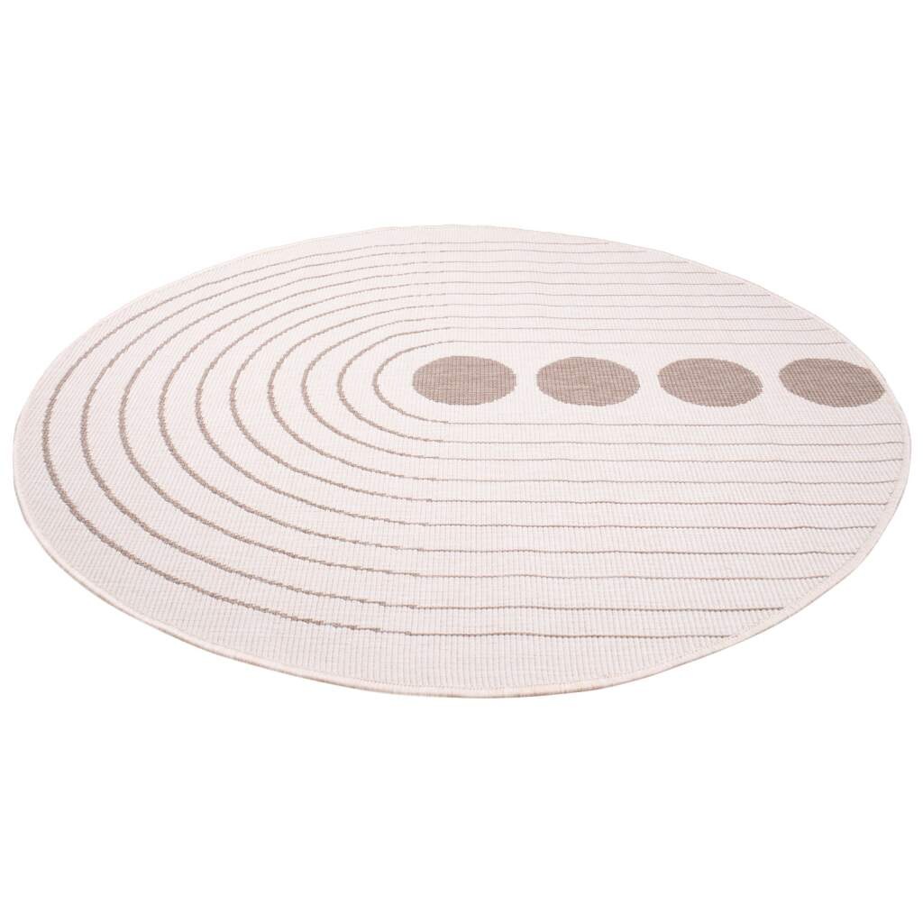 Carpet City Outdoorteppich »DUO RUG 5739« rund 5 mm Höhe Wendeteppich Wetterfest In- & Outdoor, Balkon, Terrasse, Wohnzimmer