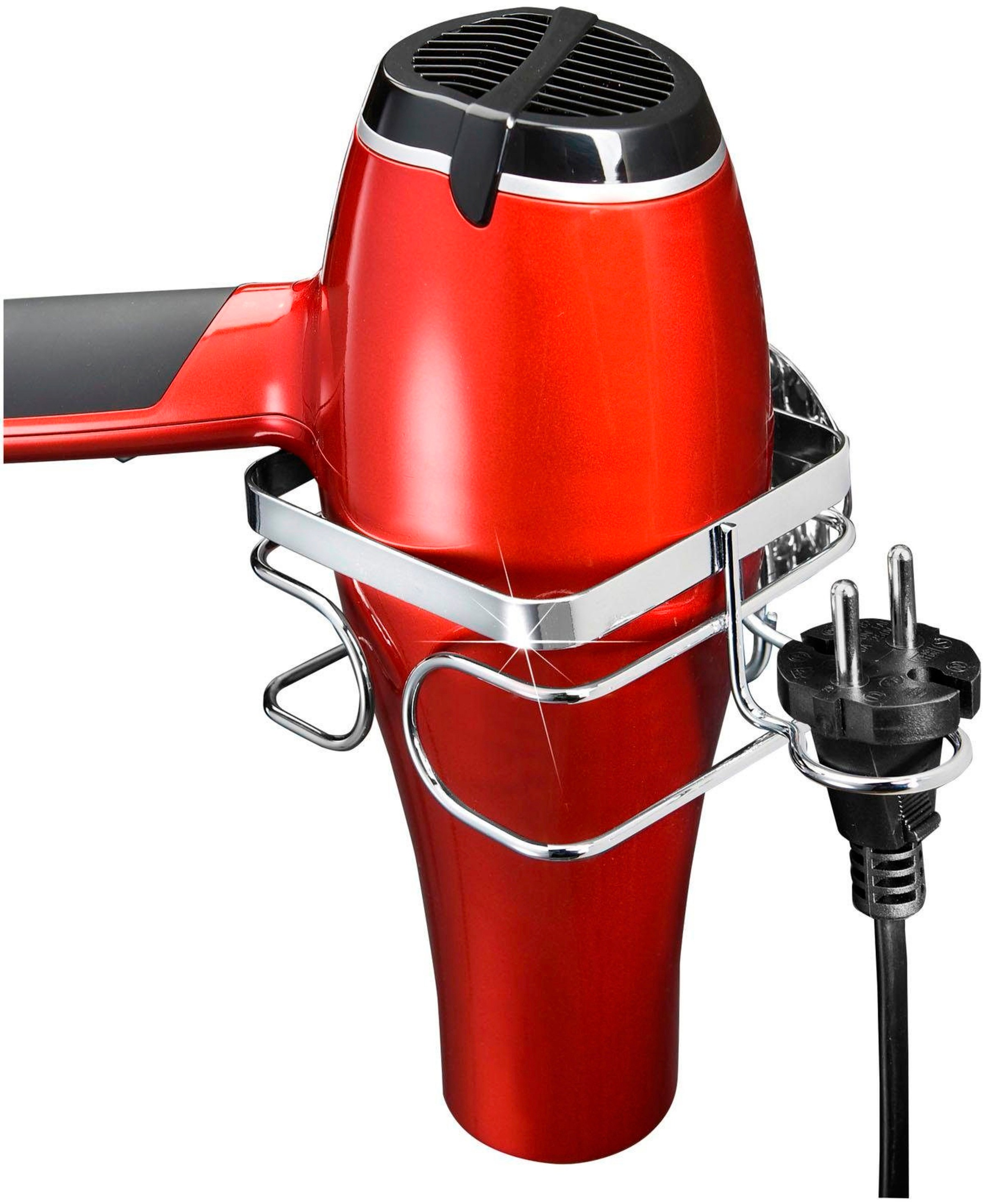 WENKO Haartrocknerhalter »TurboFIX Edelstahl«, mit praktischem Steckerhalter