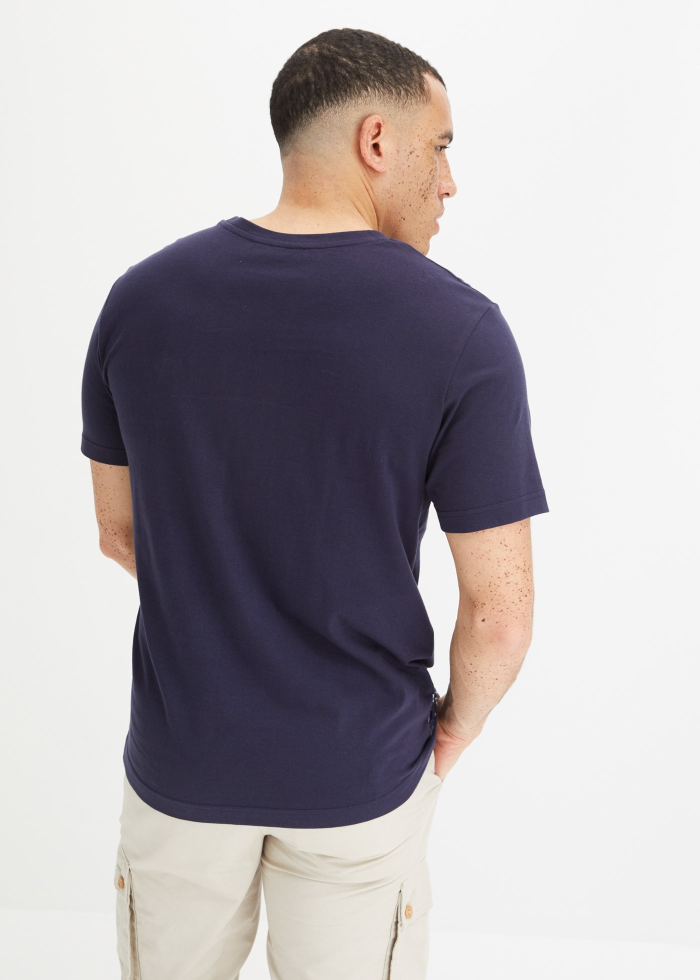 bonprix T-Shirt »T-Shirt aus reiner Baumwolle« Regular Fit, Kurzarm, Rundhalsausschnitt, aus Baumwolle