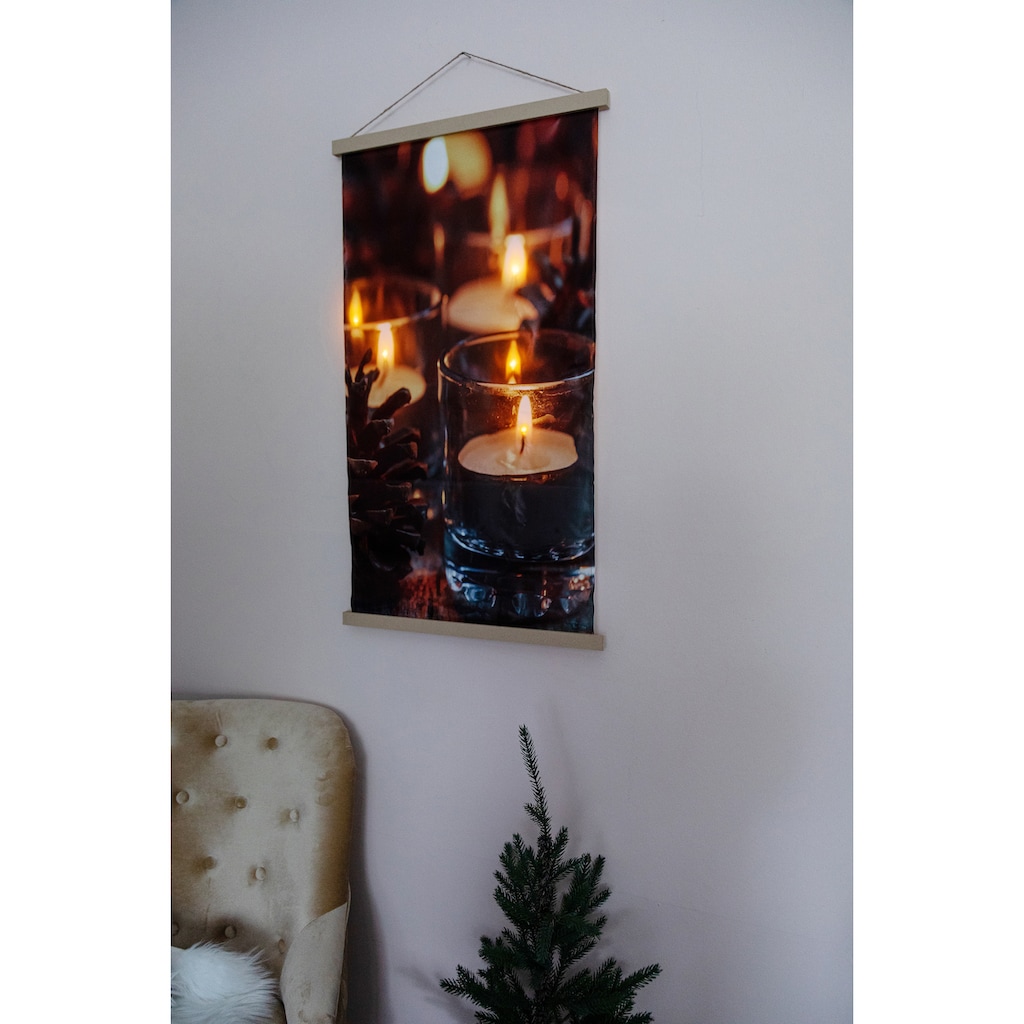 Myflair Möbel & Accessoires LED-Bild »Kerzenlicht, Weihnachtsdeko«, (1 St.)