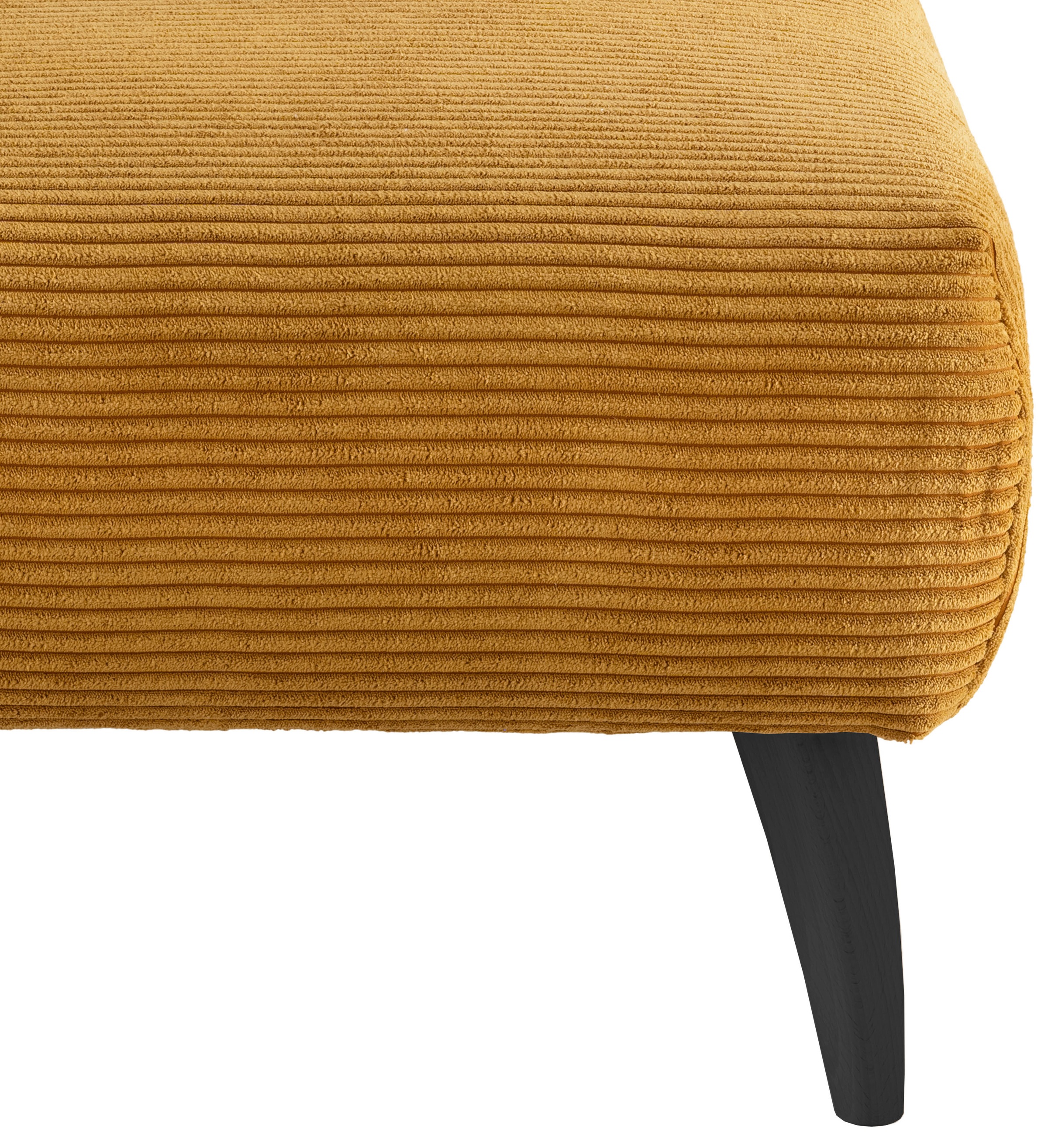 INOSIGN Polsterhocker »Colori«, Holzfußfarbe wählbar, verschiedene Stoffe, hochwertige Stoffqualität