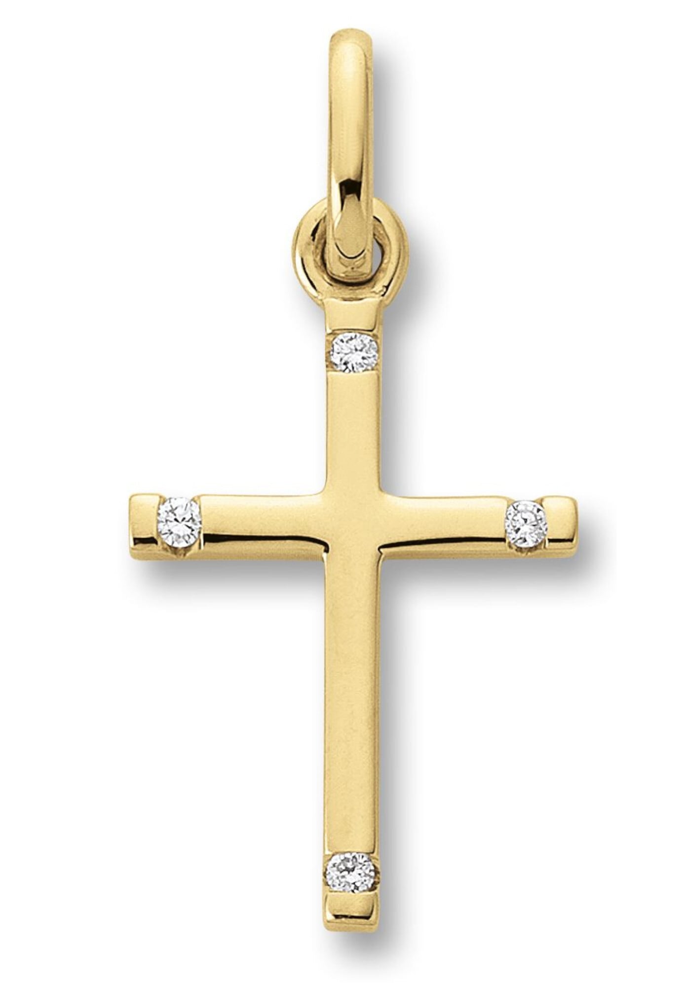 ONE ELEMENT Kettenanhänger »0.02 ct  Diamant Brillant Anhänger aus 585 Gelbgold«