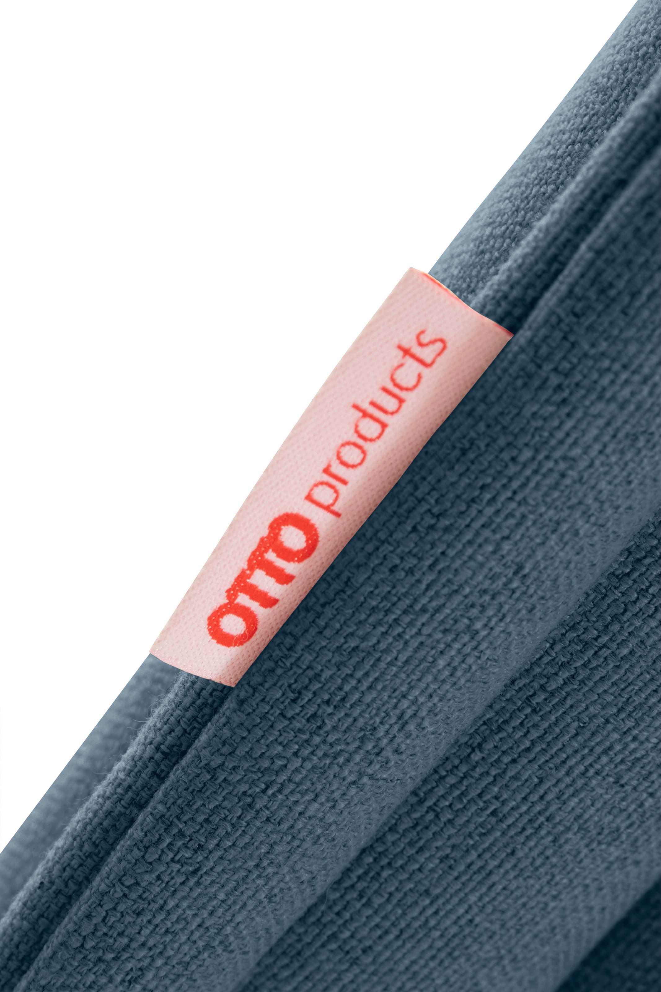 OTTO products Polsterbett »Heddi«, in 5 Breiten: von 90cm-200cm, Biese am Kopfteil, Strukturstoff