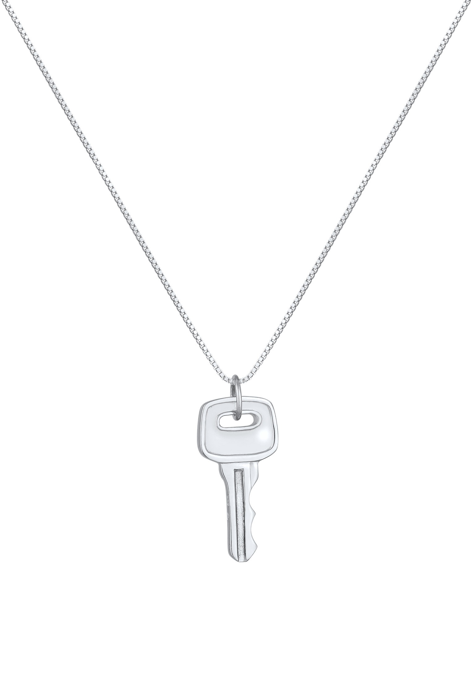 Kuzzoi Kette mit Anhänger »Halskette Herren Venezianer Schlüssel Key 925 Silber«