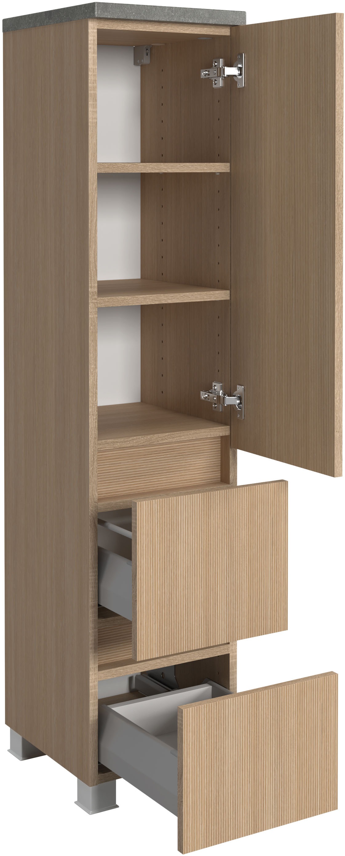 welltime Badmöbel-Set »Eixo«, Set 120 cm breit, Badmöbel mit LED-Beleuchtung