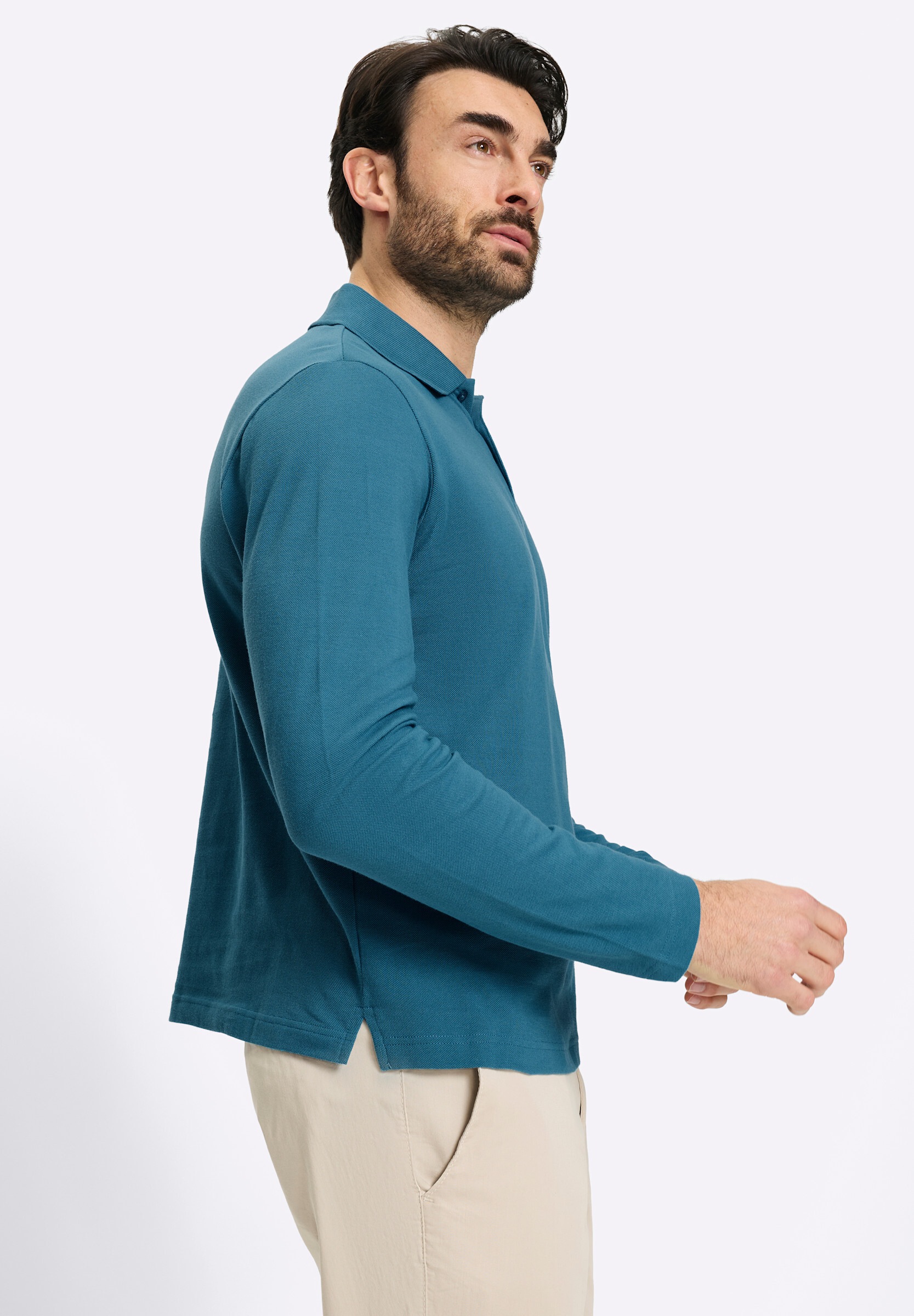 Witt Poloshirt »Langarm-Poloshirt Langarm-Poloshirt mit Flachstrick-Kragen«