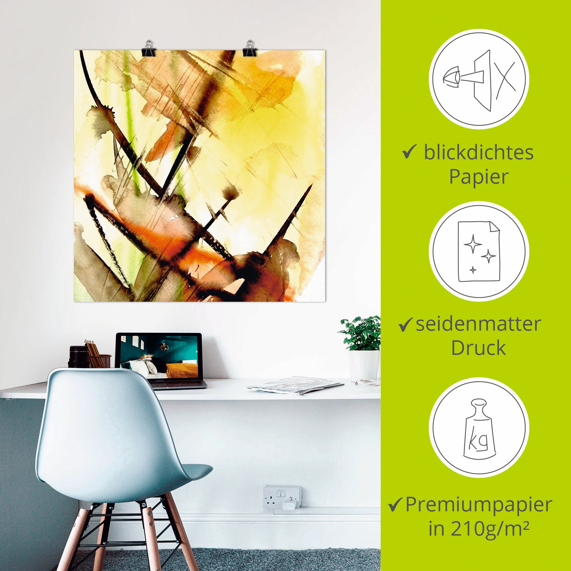 Artland Wandbild »Lichtklang«, Gegenstandslos, (1 St.), als Leinwandbild, Poster, Wandaufkleber in verschied. Größen