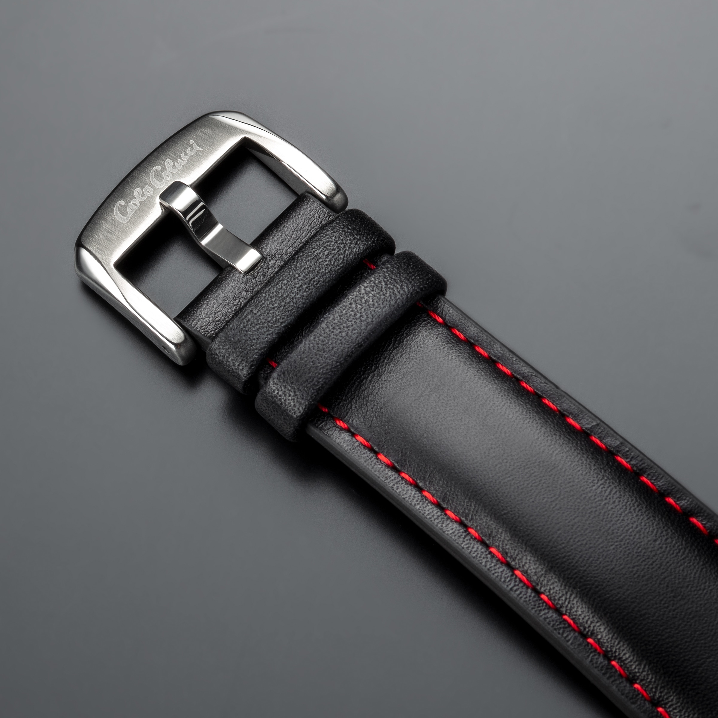CARLO COLUCCI Quarzuhr Armbanduhr, Herrenuhr, Lederarmband, analog