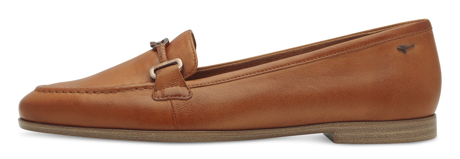 Tamaris Slipper, Blockabsatz, Schlupfschuh, Businessschuh mit hübscher Zierspange