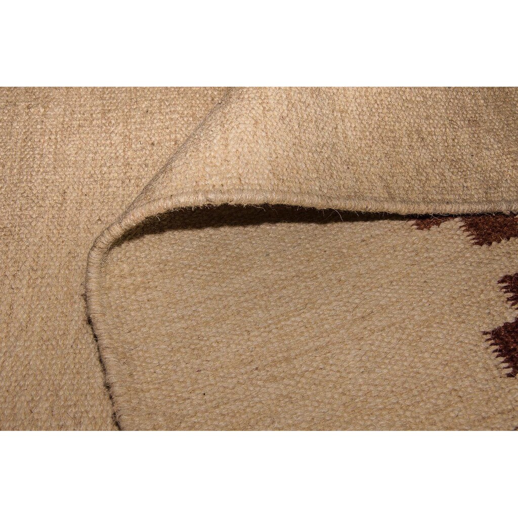 morgenland Wollteppich »Kelim Teppich handgewebt rot«, rechteckig