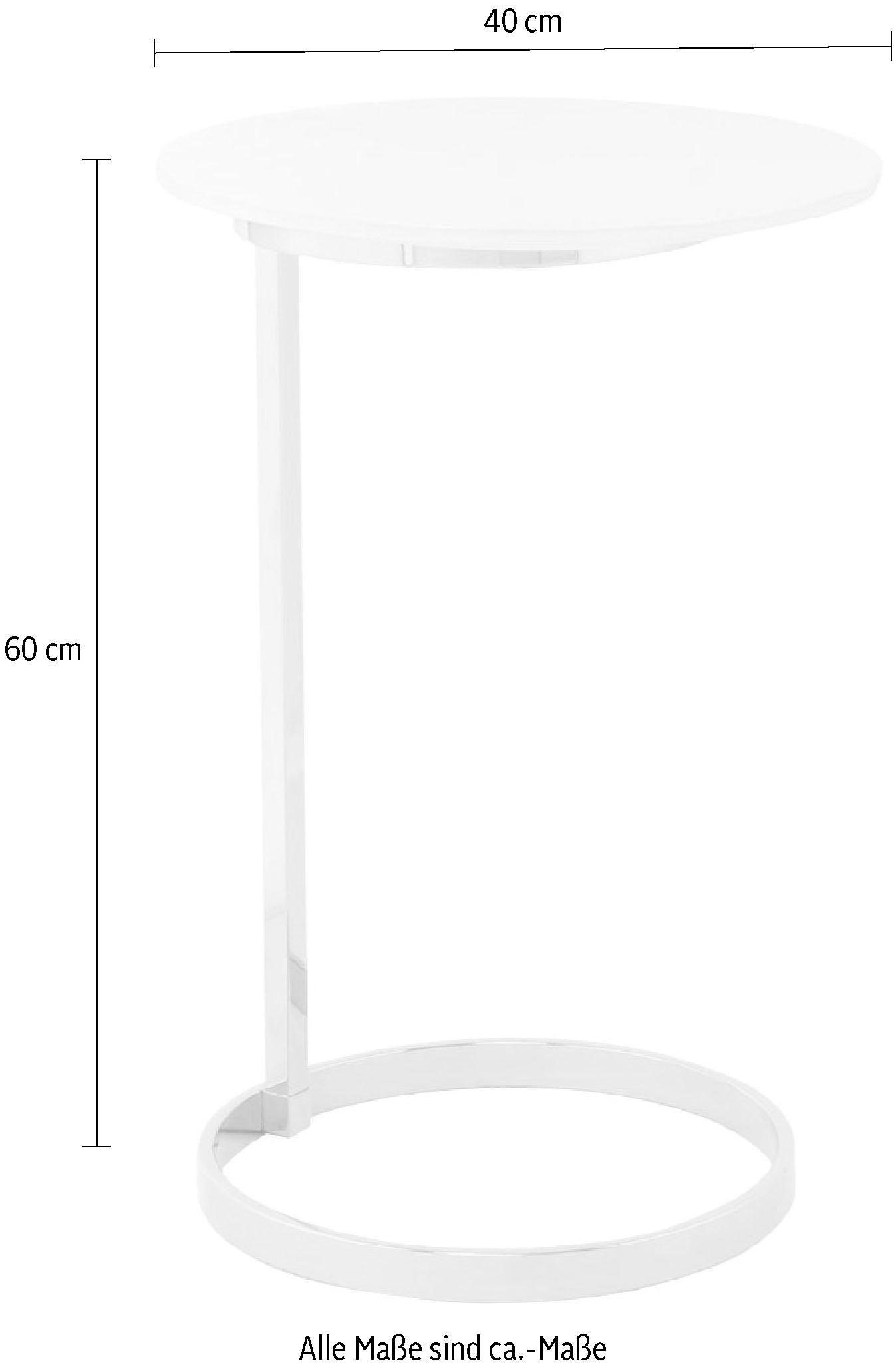 Kayoom Beistelltisch »Kasimir 525,runder Standfuß aus Metall, runde Tischplatte« 1 Stk. tlg. runder Standfuß aus Metall, runde Tischplatte, edles Design