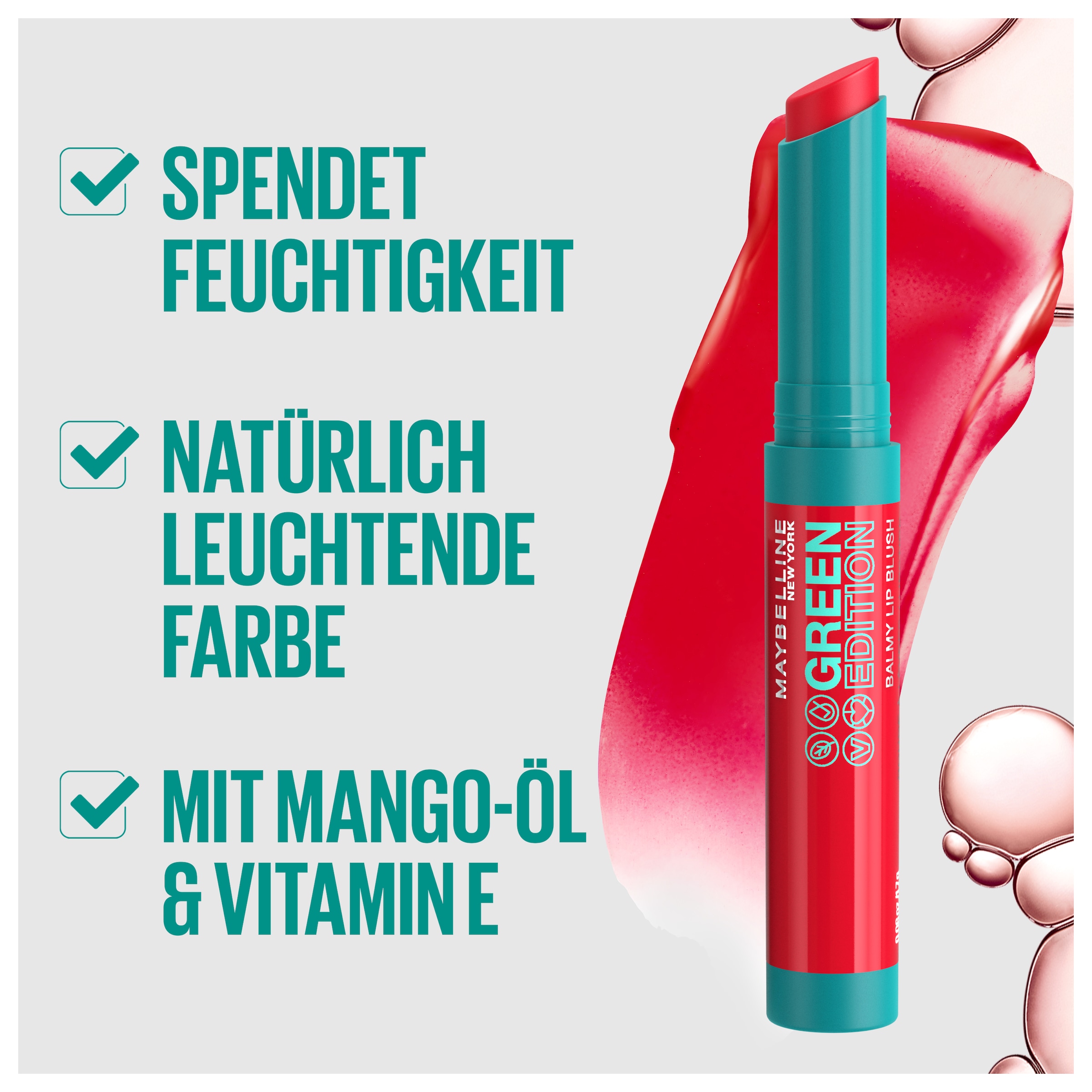 MAYBELLINE NEW YORK Lippenstift »Green Edition Balmy Lip Blush«