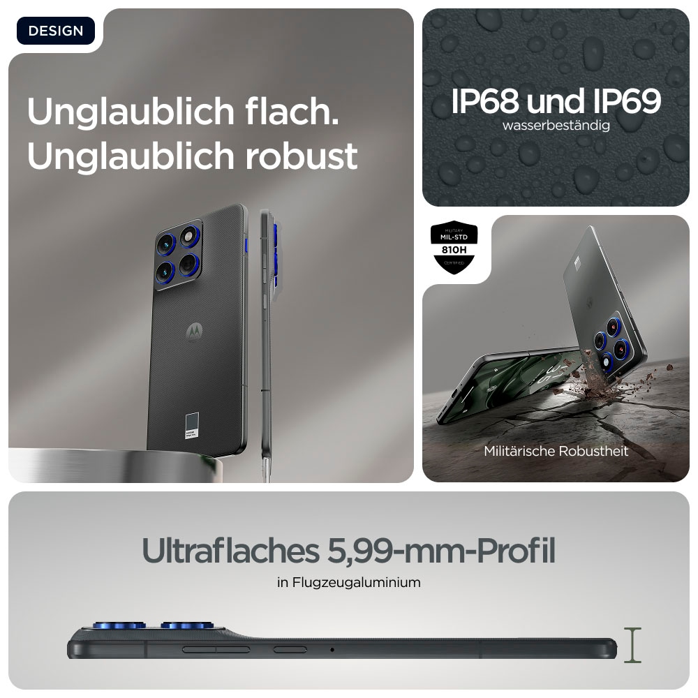 Motorola Smartphone »edge 70 512GB« Gadget Gray