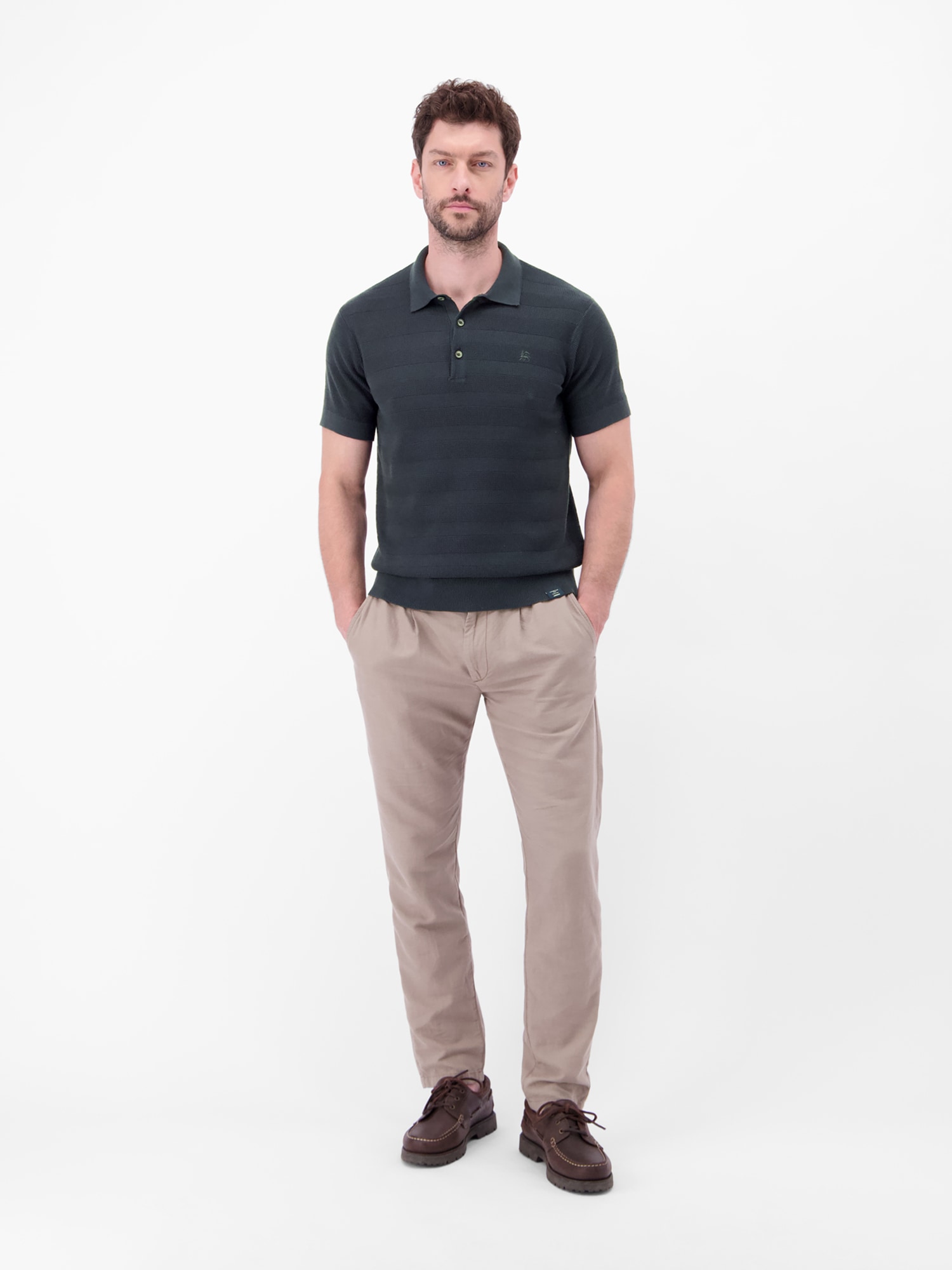 LERROS Poloshirt »Unifarbenes Poloshirt, 100 % Baumwolle«