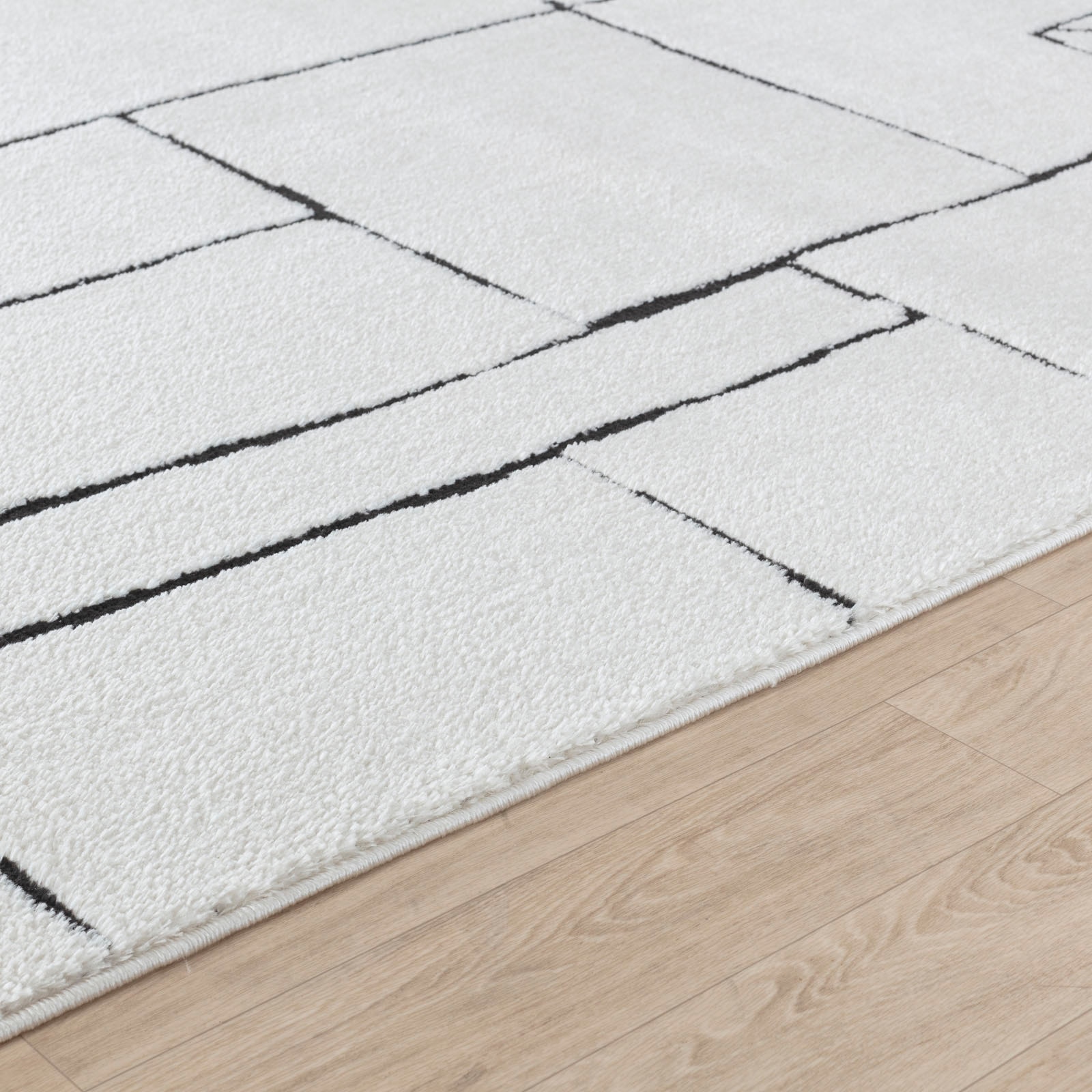 Livabliss Teppich »BARI« rechteckig 14 mm Höhe Skandi Design, Modern Boho Kurzflor Wohnzimmerteppich, Schlafzimmer