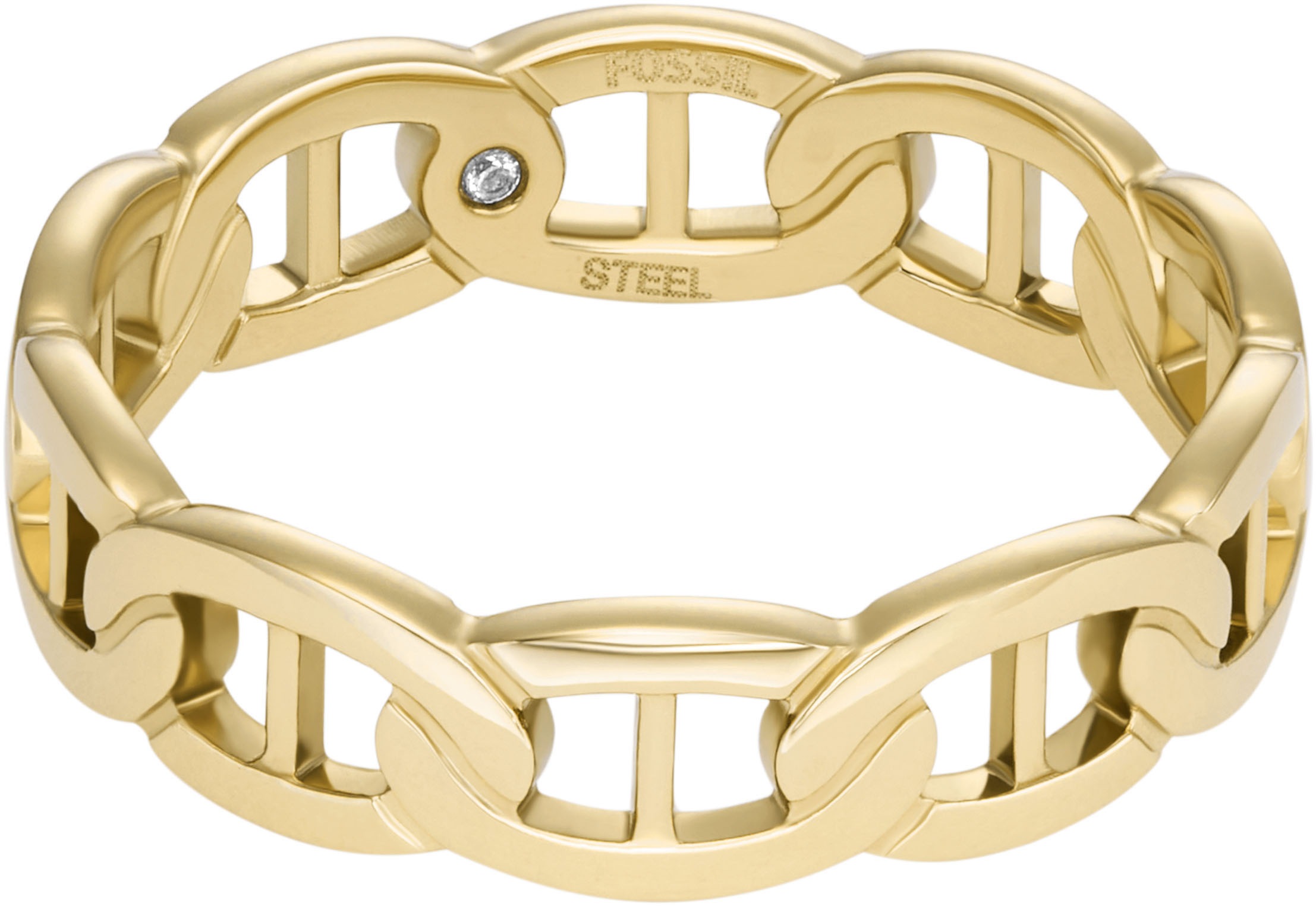 Fossil Fingerring »Schmuck Geschenk Edelstahl Ring Heritage D-Link, JF04782710«