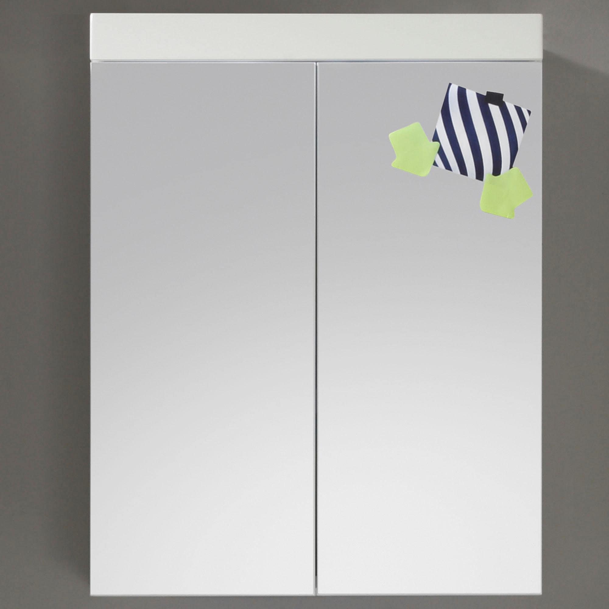 welltime Spiegelschrank »Avena«, Badezimmerschrank wahlweise mit Aufsatzleuchte - (B/T/H) 60/17/77 cm