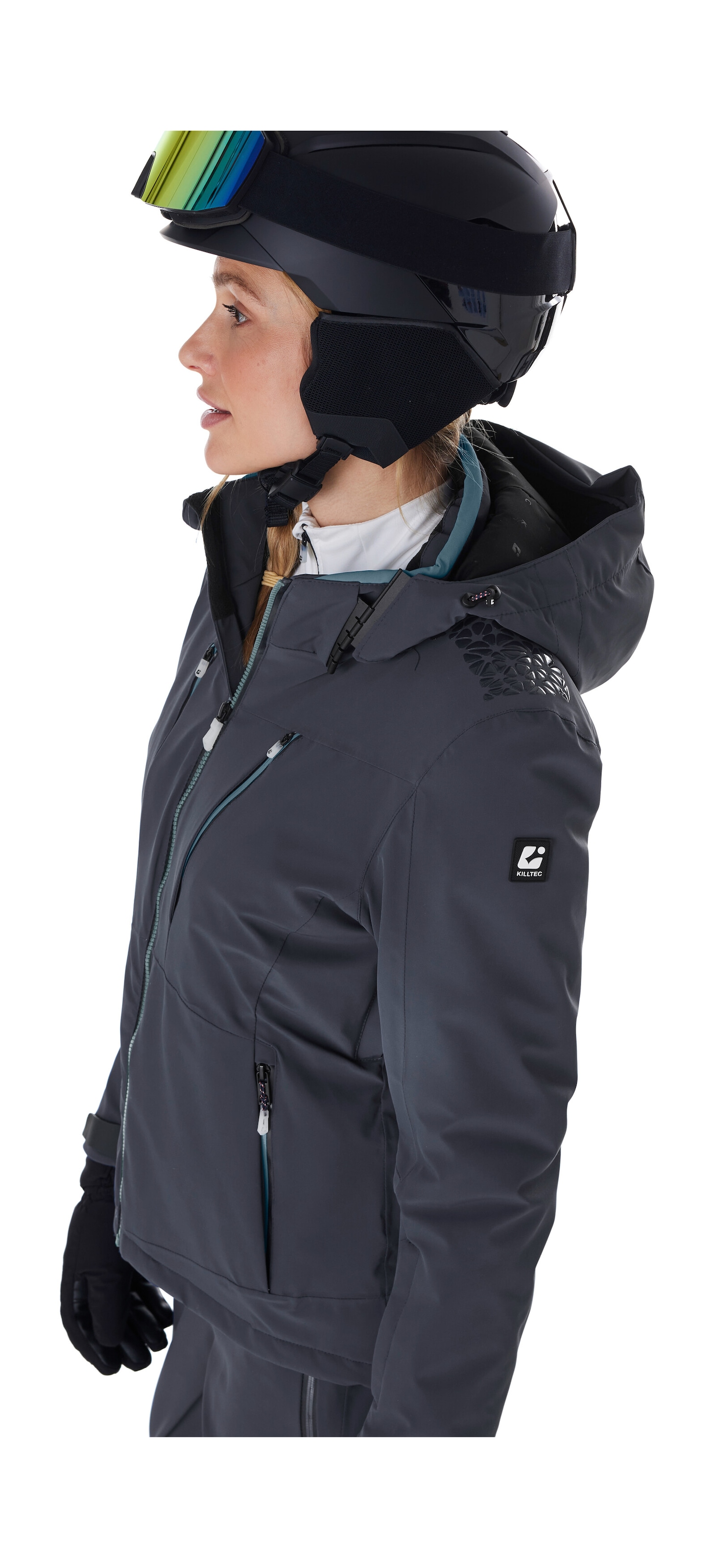 Killtec Skijacke »KSW 42 WMN SKI JCKT« Wasserdicht, atmungsaktiv, 4-Wege-Stretch, viele Taschen, recycelt
