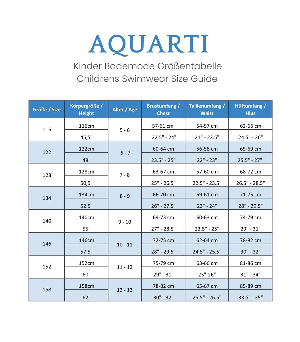 AQUARTI Badeanzug »Badeanzug Mädchen Badeanzug mit Ringerrücken«