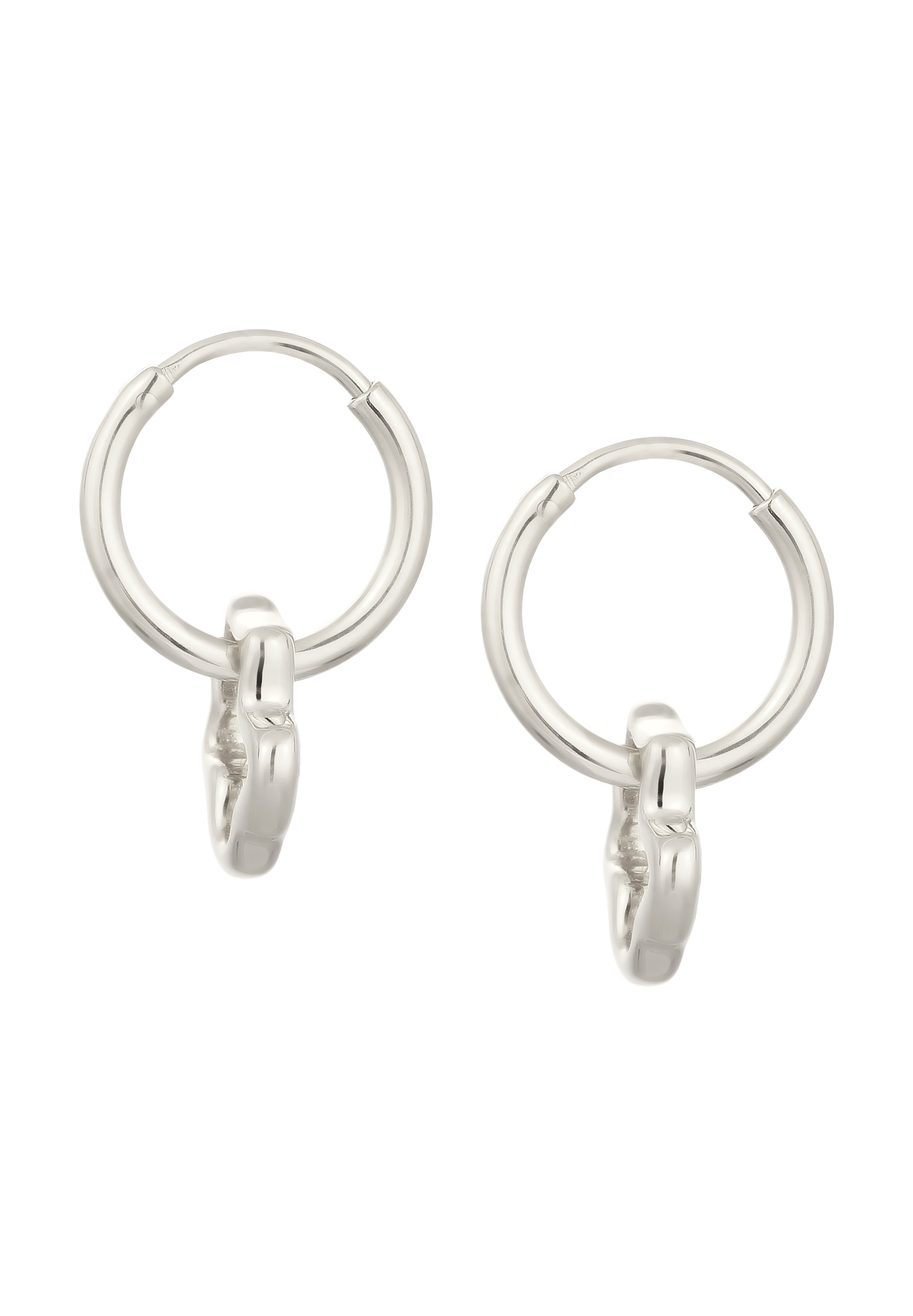 Elli Paar Creolen »Ohrringe Creolen Anhänger Blume 925 Sterling Silber«