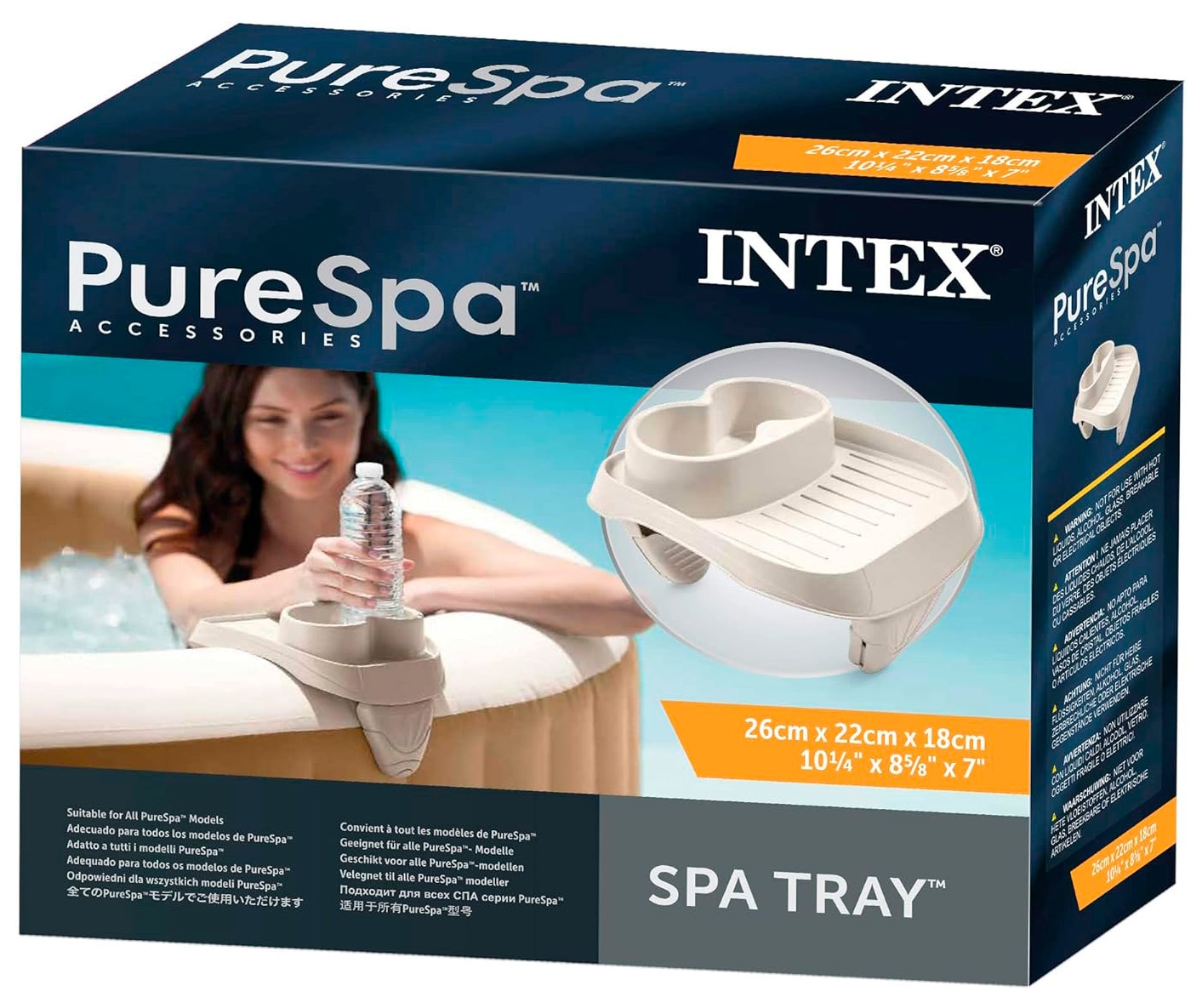 Intex Ablagetisch »PureSPA Whirlpool Wellnessset: 1 Getränkehalter & 2 Premiumkopfstützen«, 3-teiliges Set: 1 Getränkehalter und 2 Kopfstützen