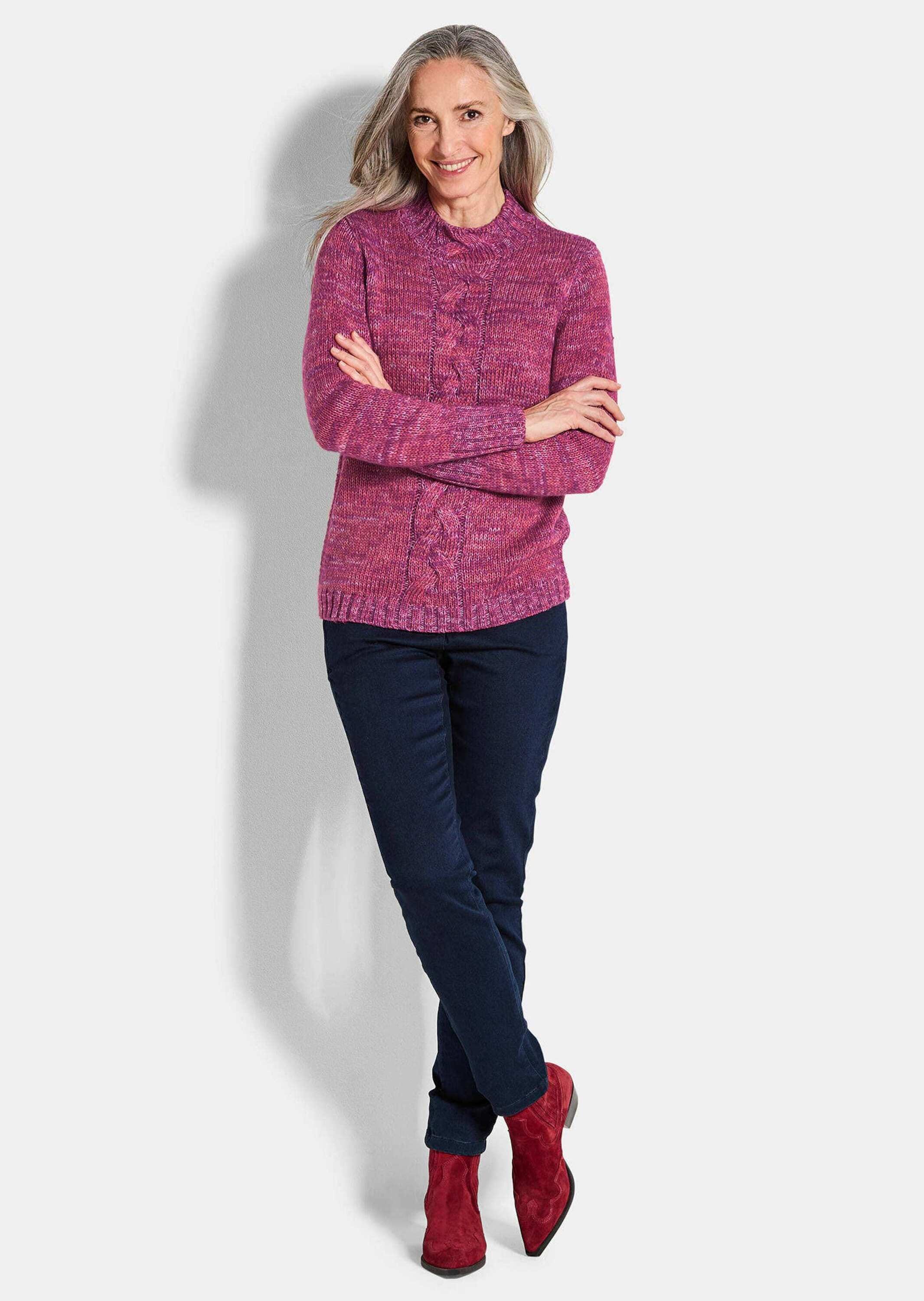 GOLDNER Rundhalspullover »Strickpullover mit Zopfstrick«