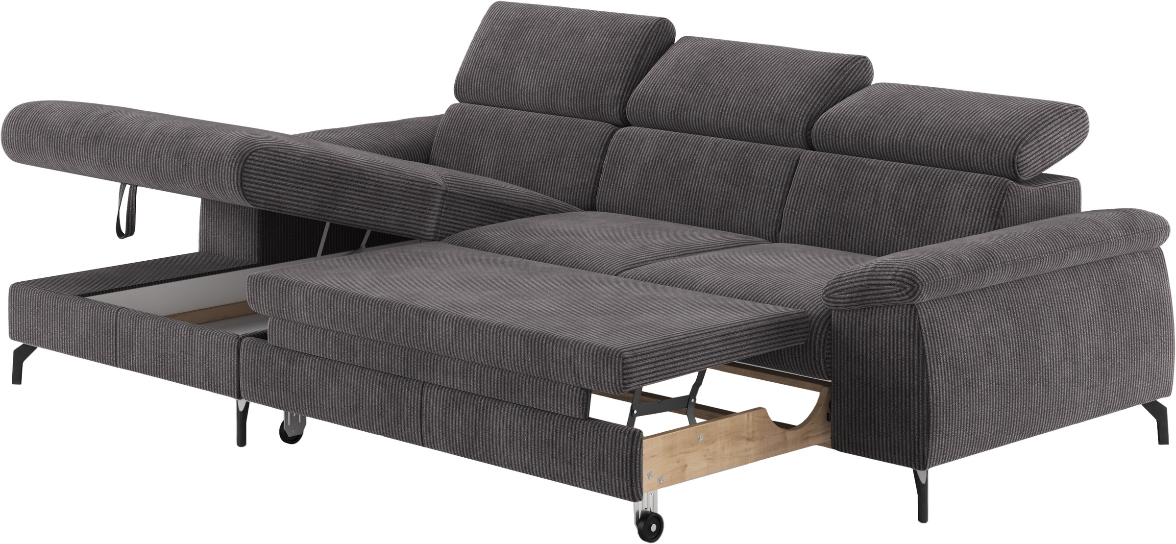 COTTA Ecksofa »Kitty L-Form, B: 242 cm«, mit Kopfteilverstellung, optional Bettfunktion & Bettkasten