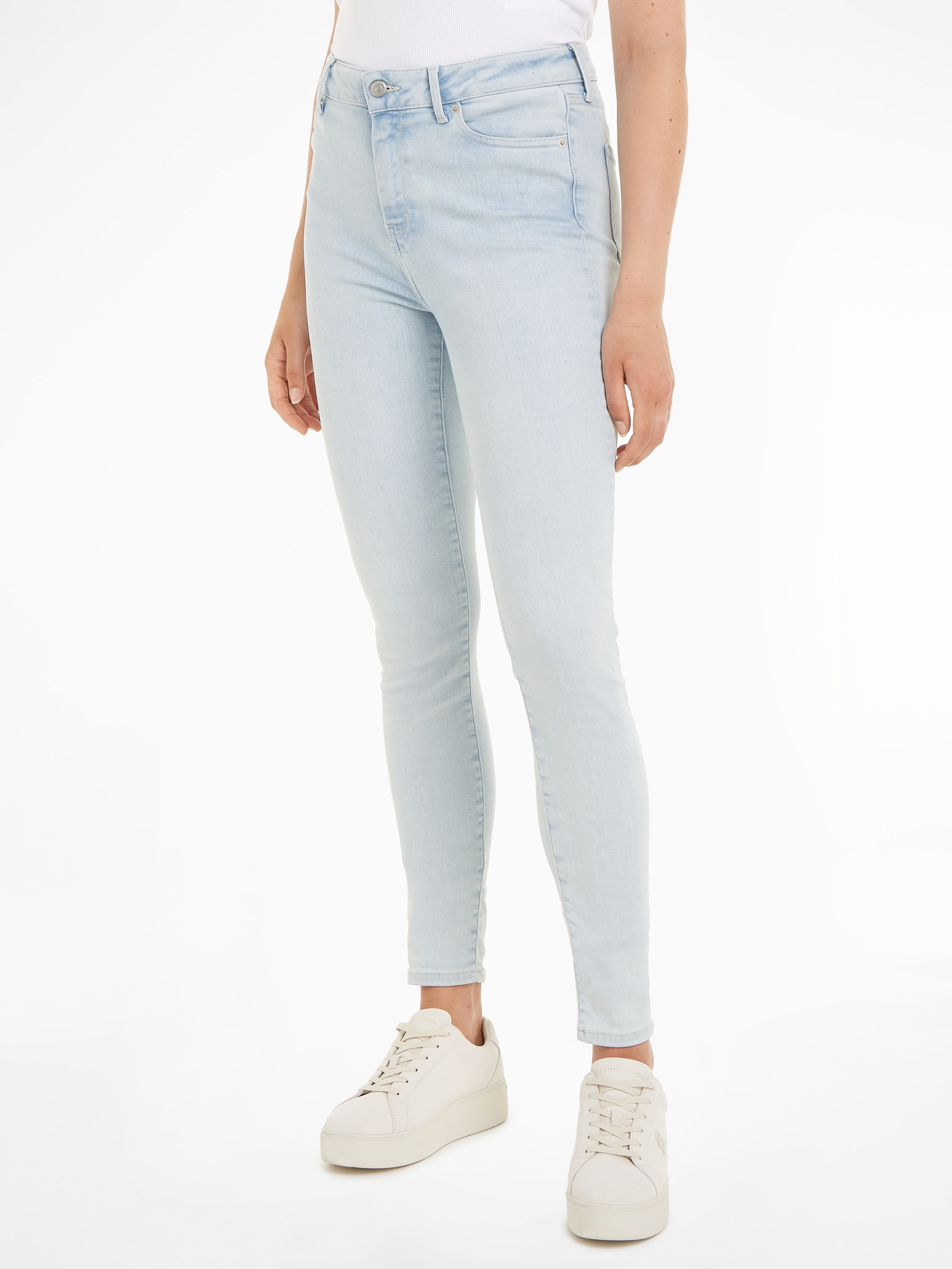 Tommy Hilfiger Skinny-fit-Jeans »TH FLEX HARLEM U SKINNY HW KAI«, in blauer Waschung