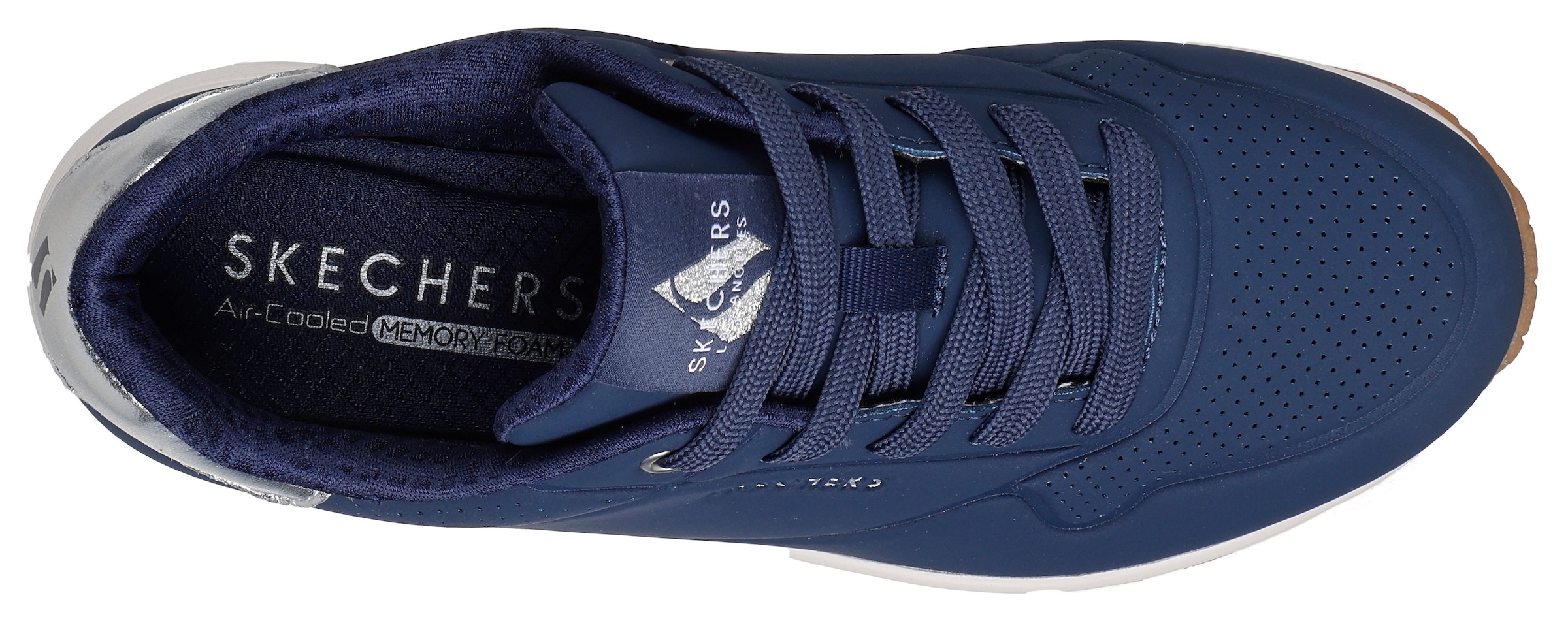 Skechers Sneaker »UNO GOLDEN AIR«  Freizeitschuh, Halbschuh, Schnürschuh mit Metallic-Einsatz