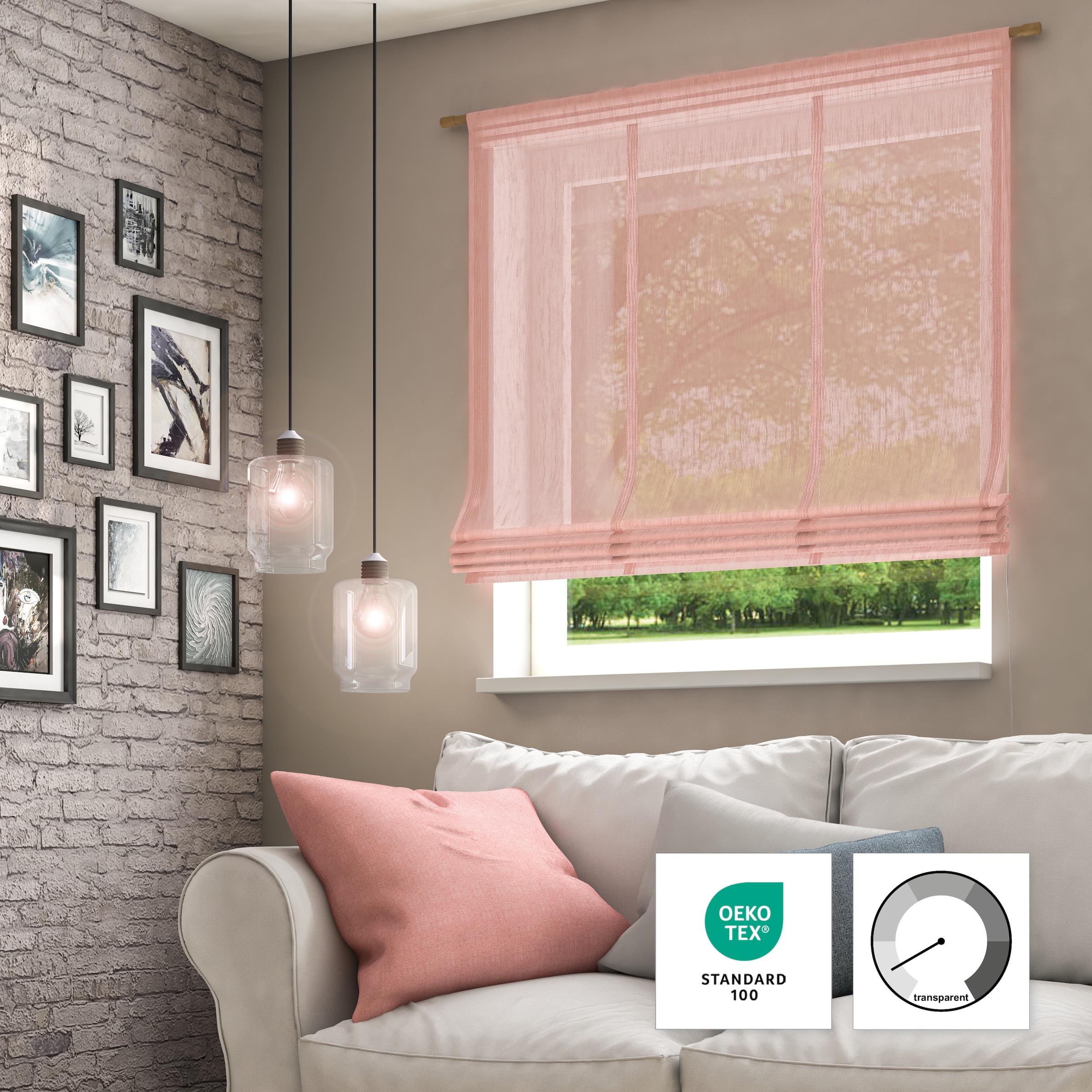 Neutex for you! Raffrollo »Libre-ECO« mit Stangendurchzug freihängend