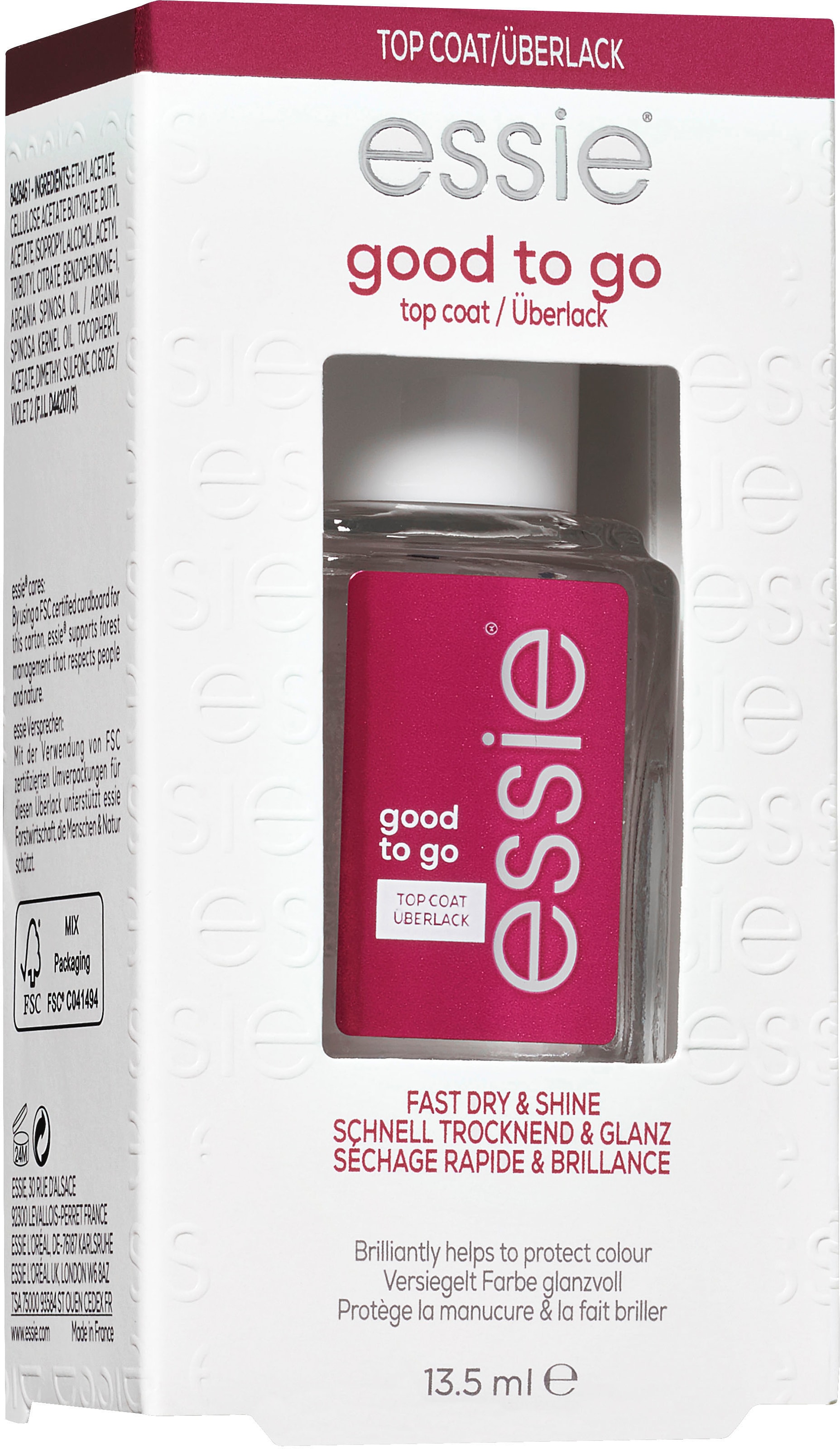 essie Überlack »Good to Go«, mit natürlichen Inhaltsstoffen