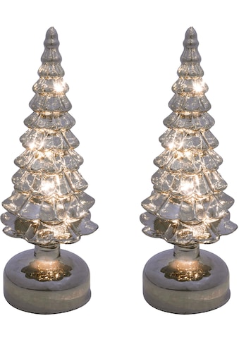 LED Baum »Weihnachtsdeko«, 2er Set, Tannenbaum aus Glas
