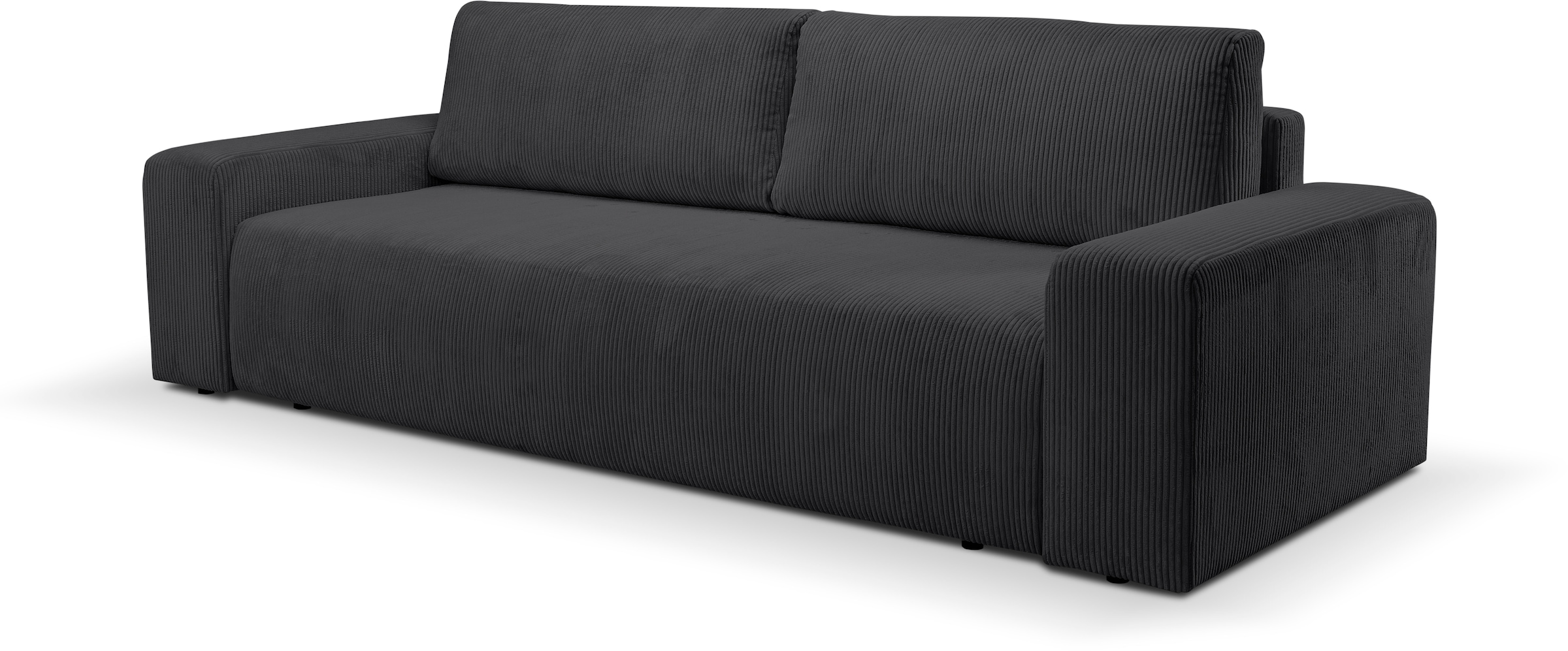 WERK2 Schlafsofa »Hugo«, Design 2-Sitzer Sofa in Cord mit Schlaffunktion & Bettkasten