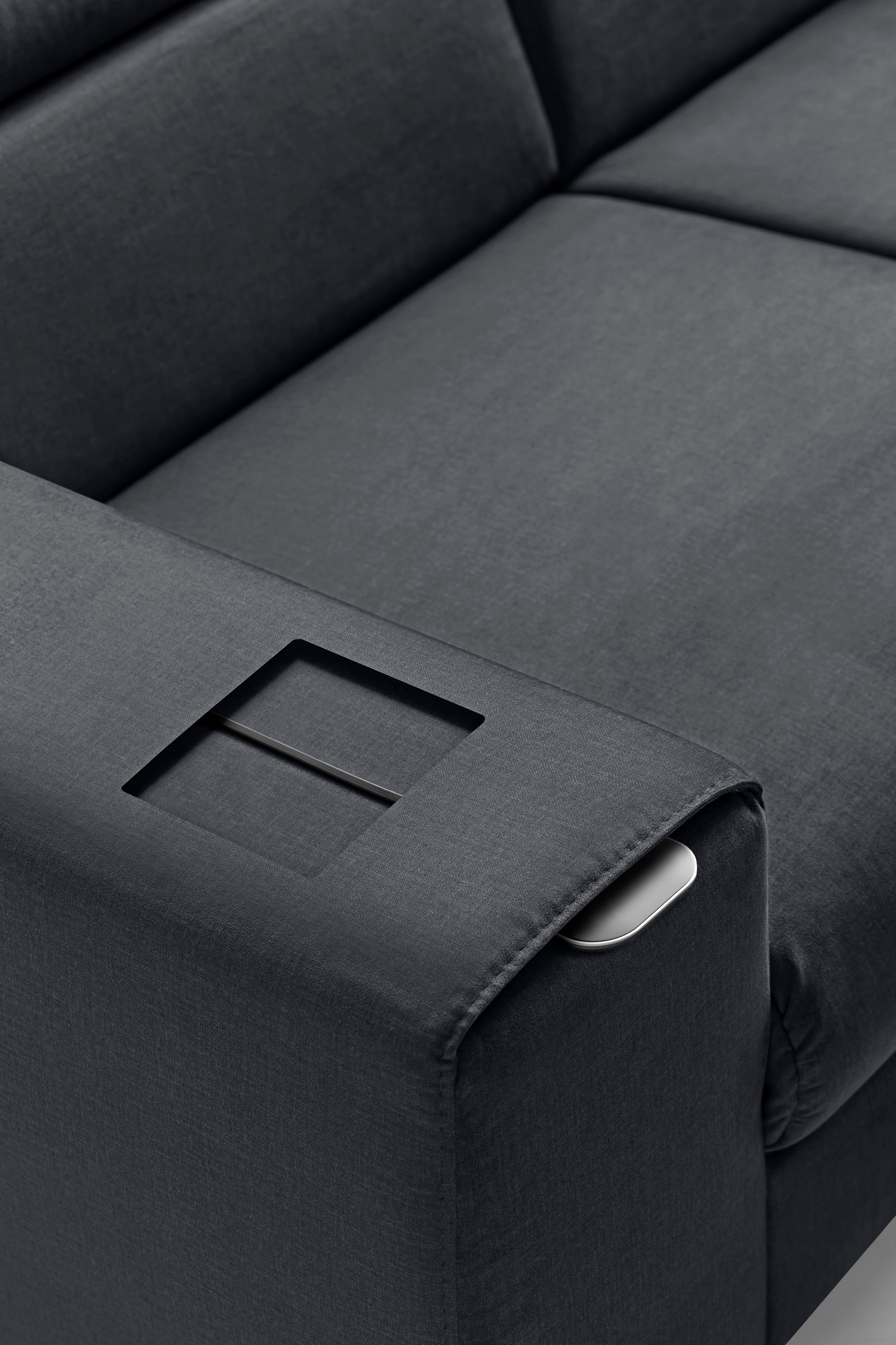 COTTA Polstergarnitur »Morven L-Form«, (Set), Set bestehend aus: Ecksofa mit Kopfteilverstellung & Hocker