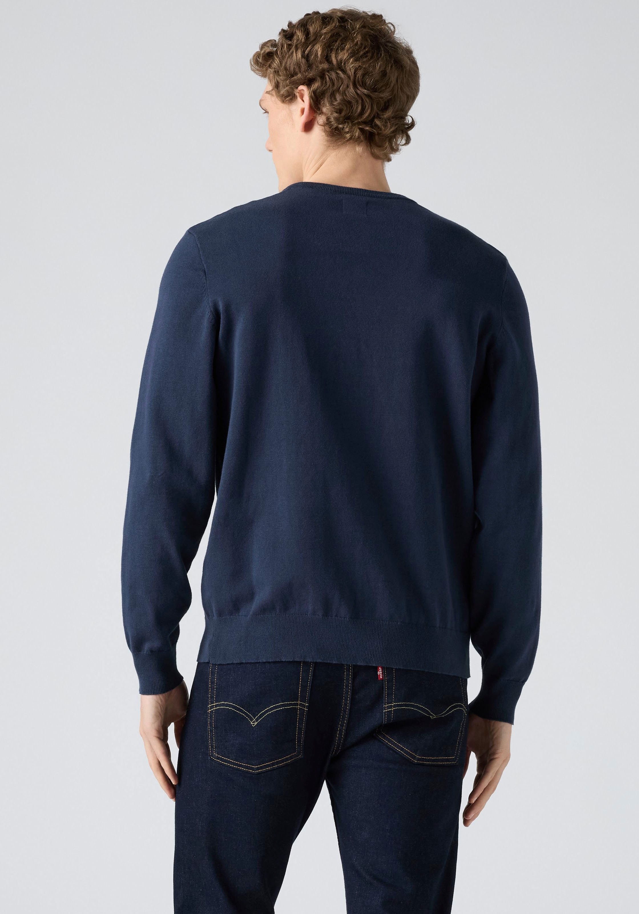 Levi's® Rundhalspullover »LIGHTWEIGHT HM SWEATER« Feingerippte Abschlüsse